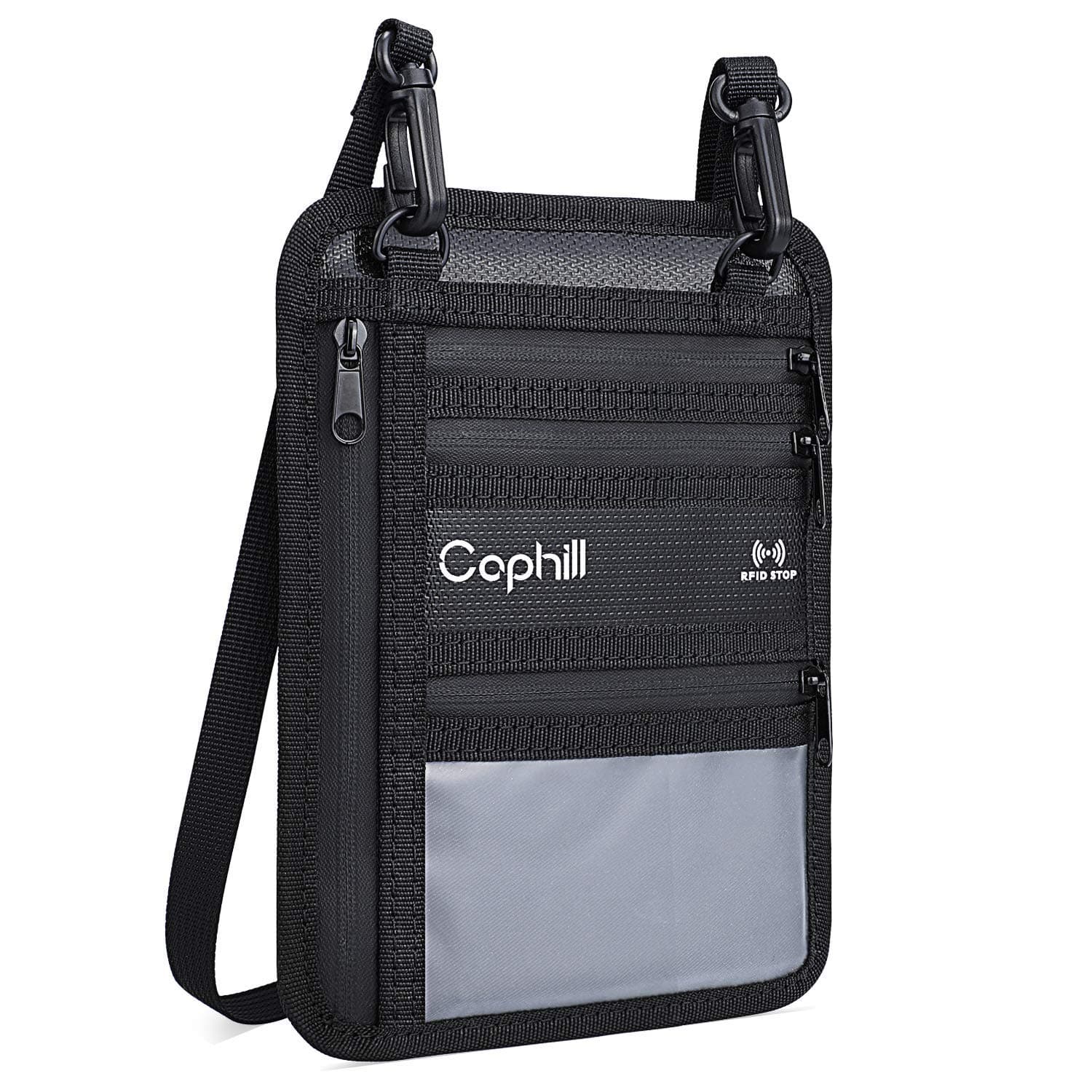 Fireproof RFID Blocking Litter Travel Neck Pouch Outdoors Concealed Small Wallet Passport Holder Pocket Shoulder Bag For Women & Men