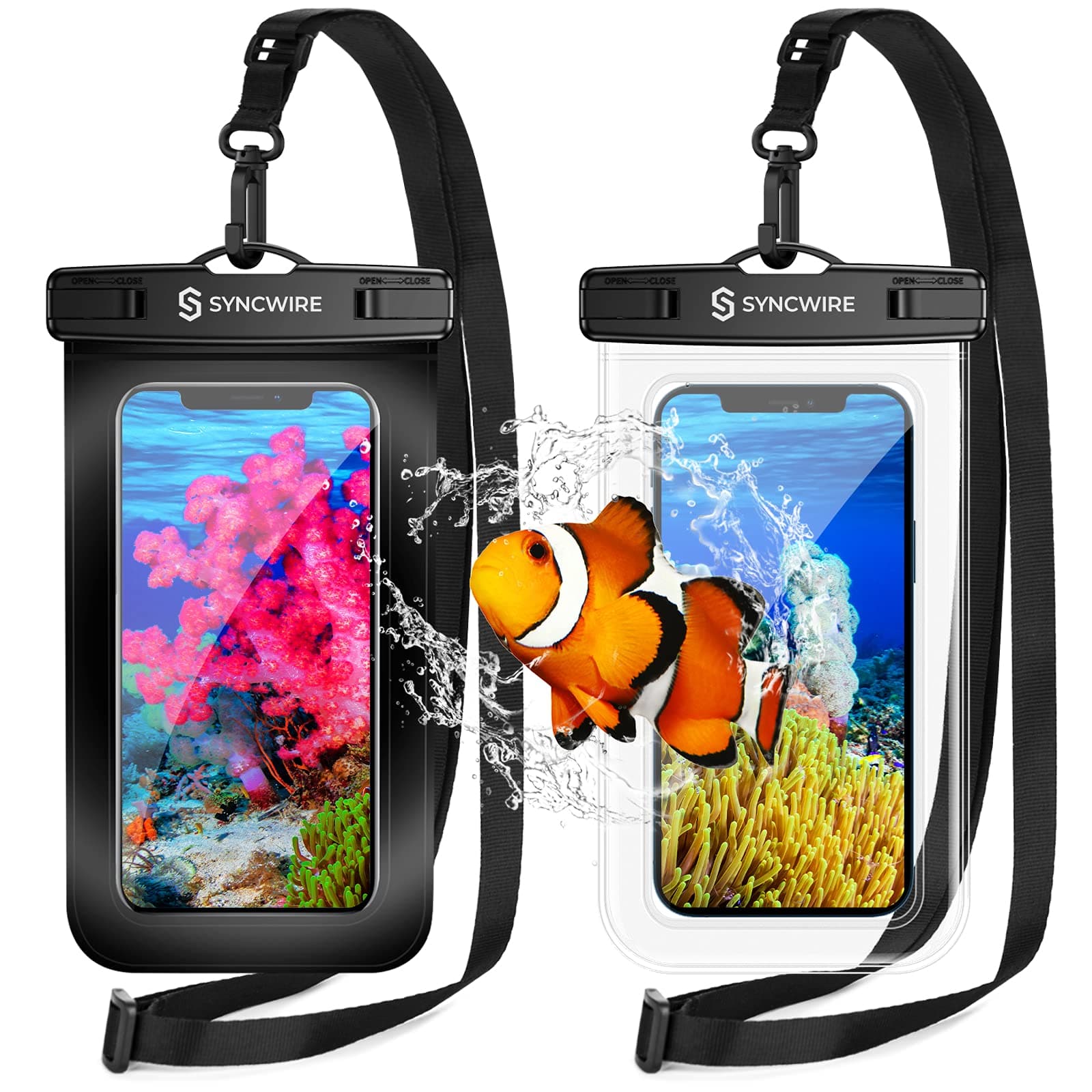 Syncwire IPX8 Waterproof Phone Pouch-2 Pack