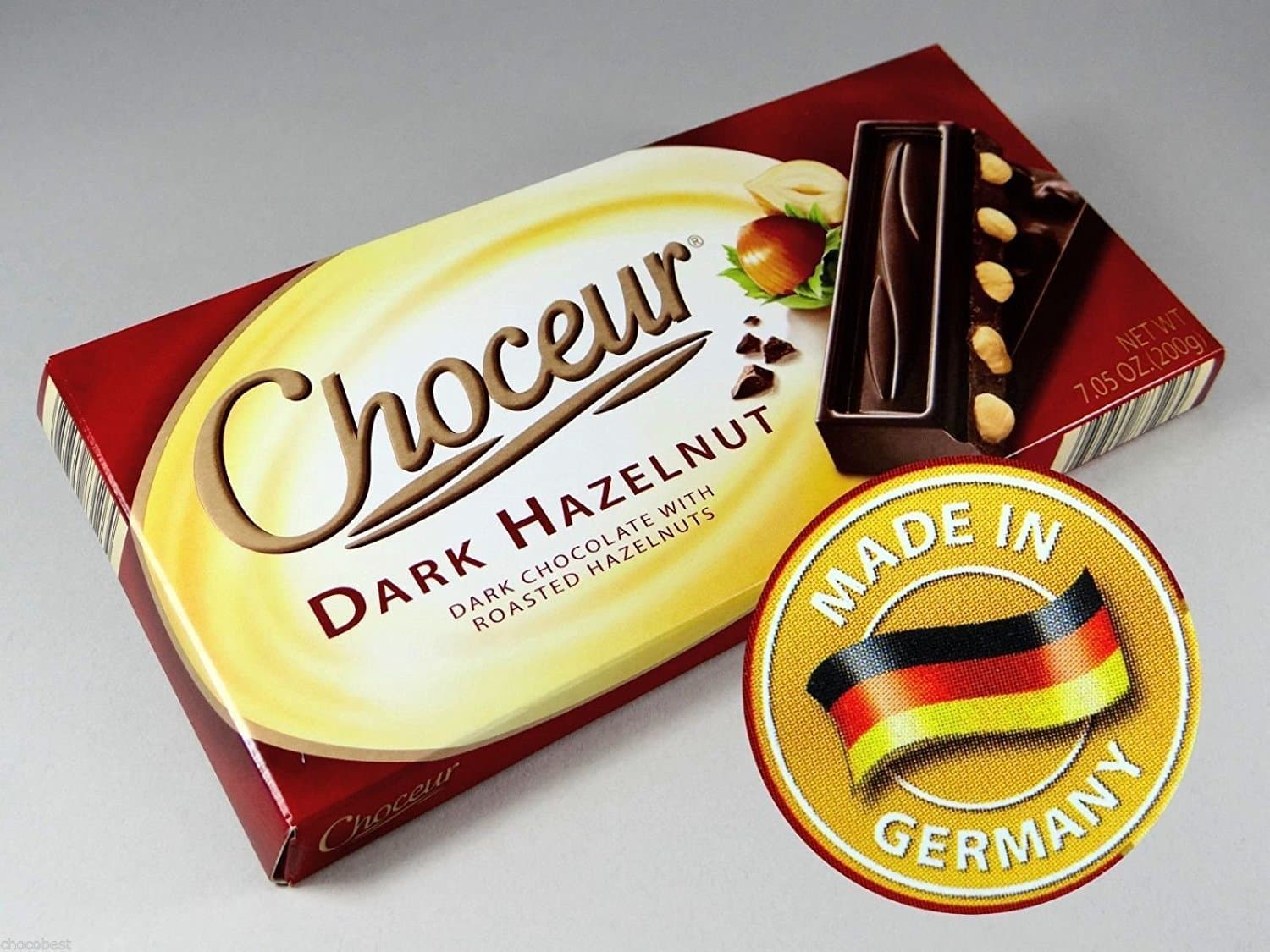 Choceur Dark Chocolate with Roasted Hazelnuts (2/7.05 oz pack)