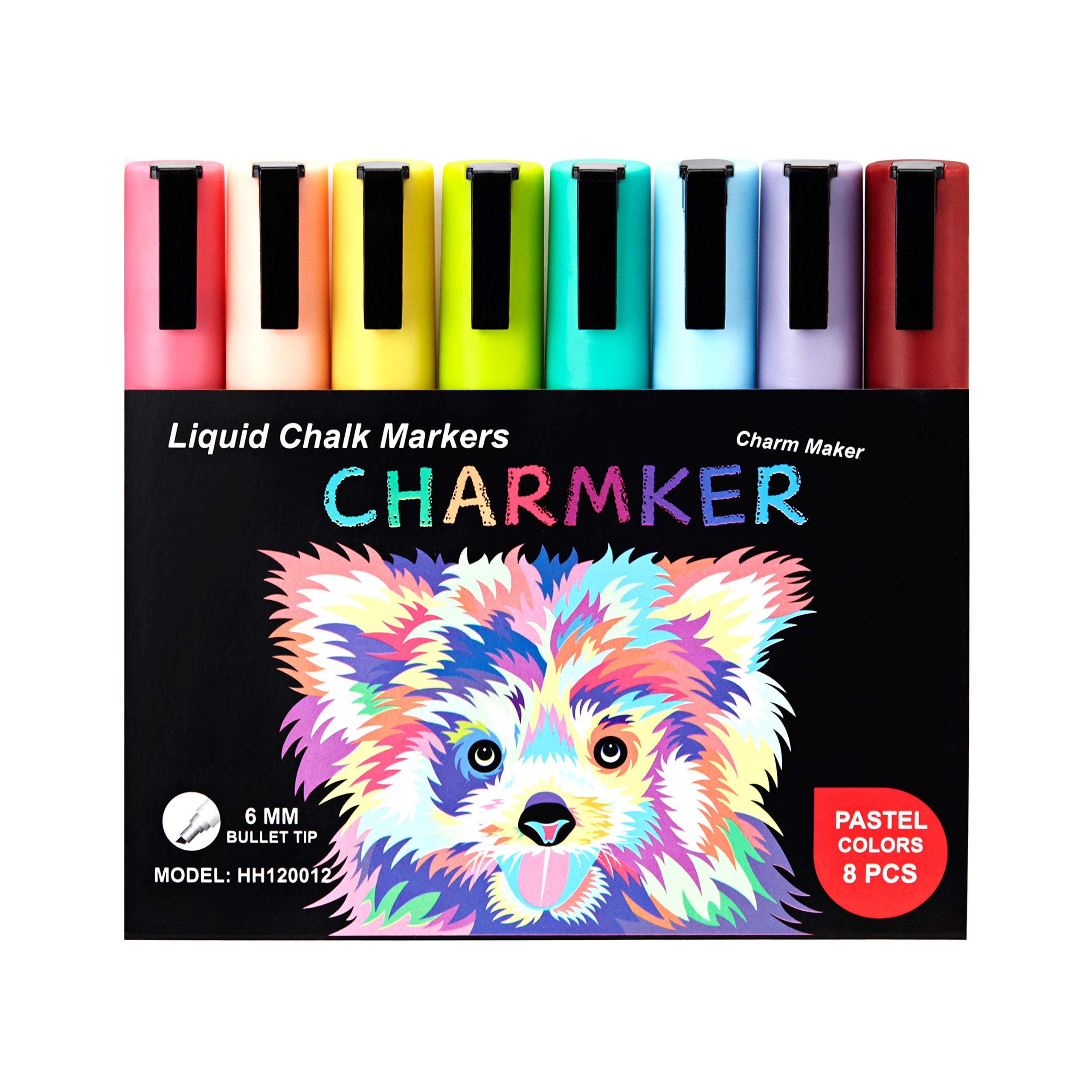 Pastel Liquid Chalk Markers (8-Pack) Erasable, Chisel Tip Pens for Writing, Drawing, Art, Crafts | Chalkboard, Bistro Board, Classroom | Kid and Adult Friendly | Non-Toxic