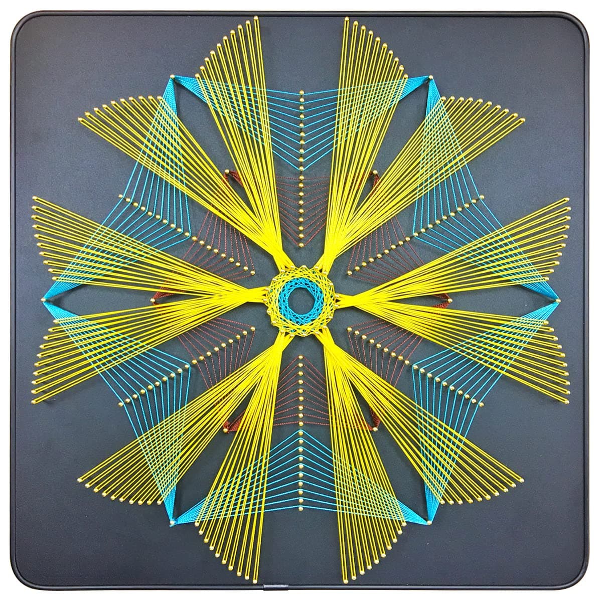 String Art Kit for Adults Beginner- Crafts Kit for Adults - DIY String Art with All Necessary Accessories and Frame - Home Wall Decorations Unique Gift（Geometric Patterns, 11.8" x 11.8")