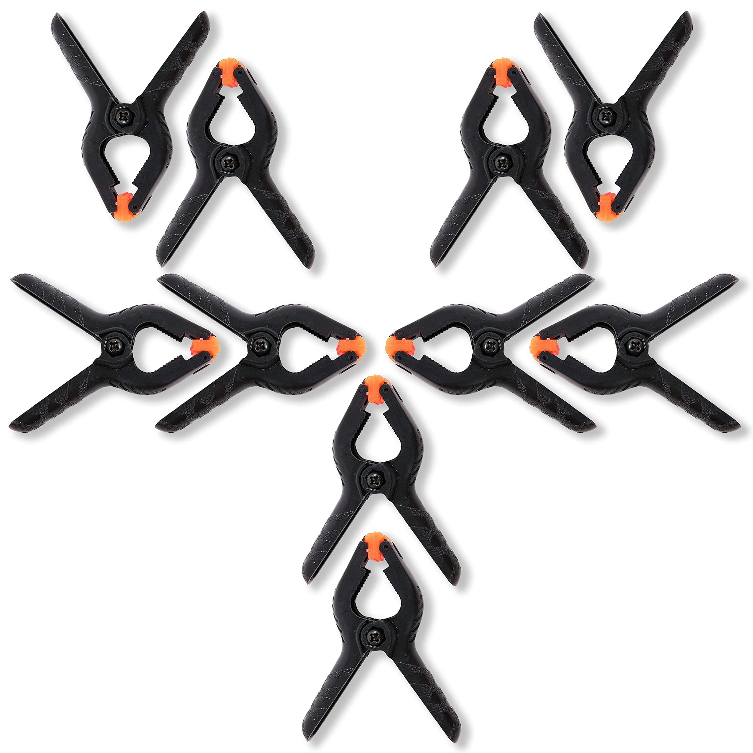 HIFFIN 10 PCS Photography Backdrop Support Spring Clamp 4.3"/11cm for Background Muslin, Canvas, Paper, Chromakey Screen, Heavy Duty Clip, Photo Studio, Backdrops Backgrounds Woodworking