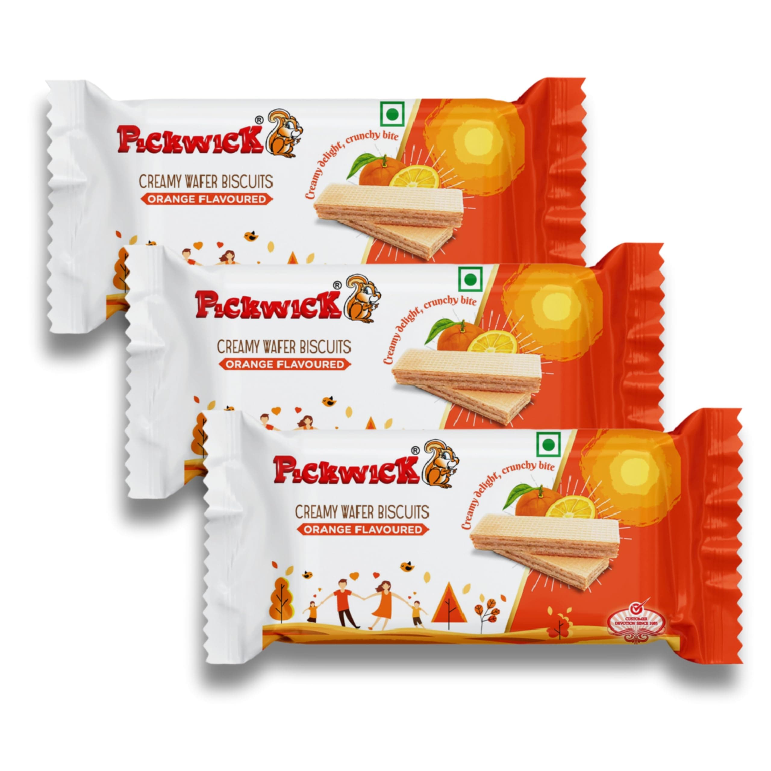 Orange Flavoured Wafer Biscuits- Combo Pack (75gm x 3)
