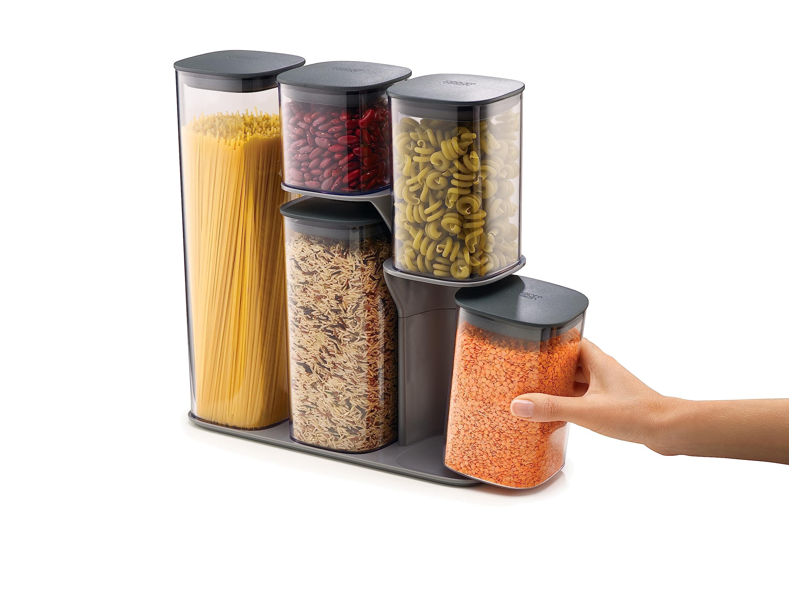 Storage Container with Stand - Gray/Plastic,5-Piece Set,81071