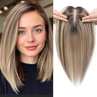 Hair Toppers for Women Real Human Hair Topper with Thinning Remy Hair Pieces for Women Human clip on (2T613)