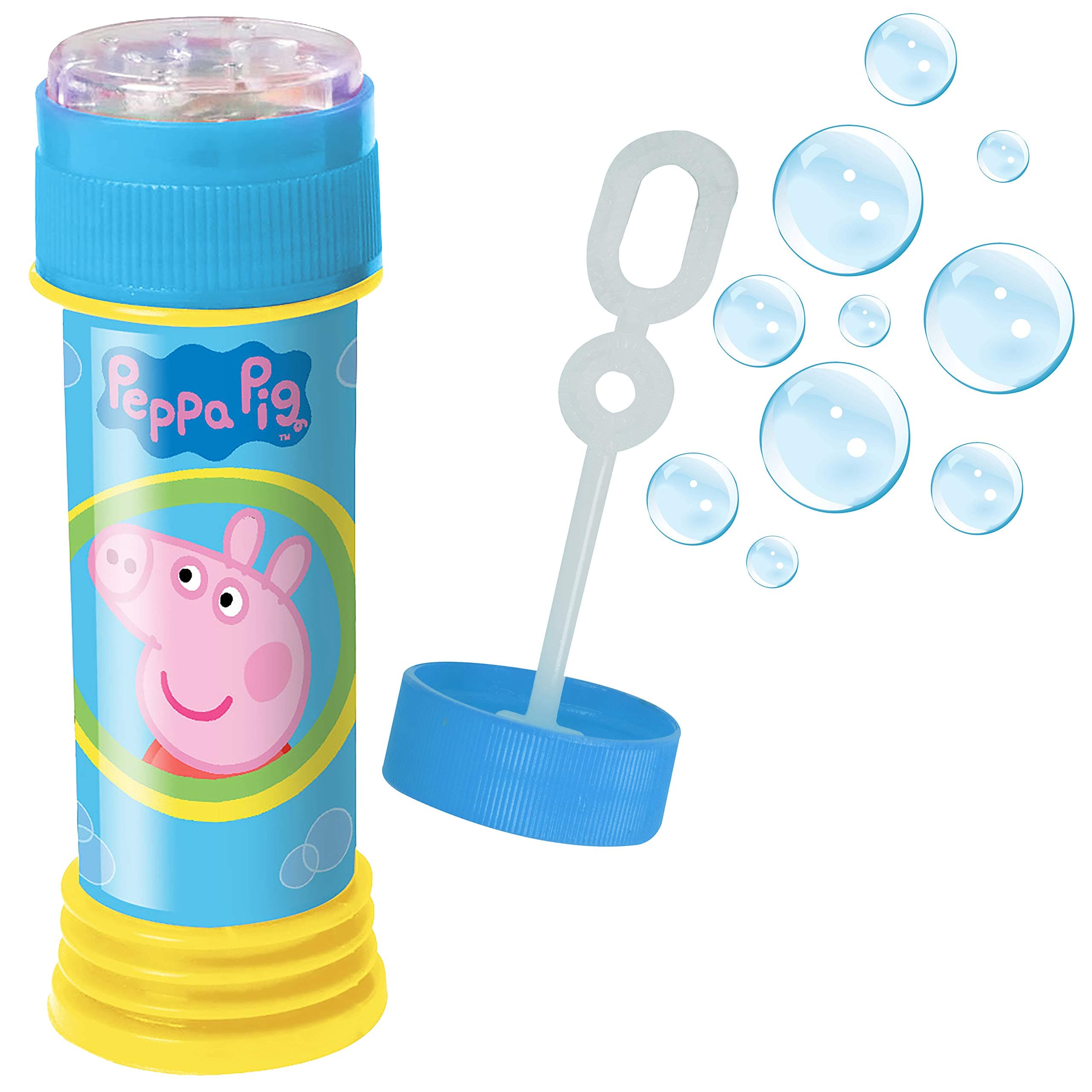 HTI Peppa Pig 2 In 1 50ml Bubble Solution With Bubble Wand & Maze | Fun Bubble Liquid Excellent Party Bag Filler Great for Kids & Adults - 1 Pack