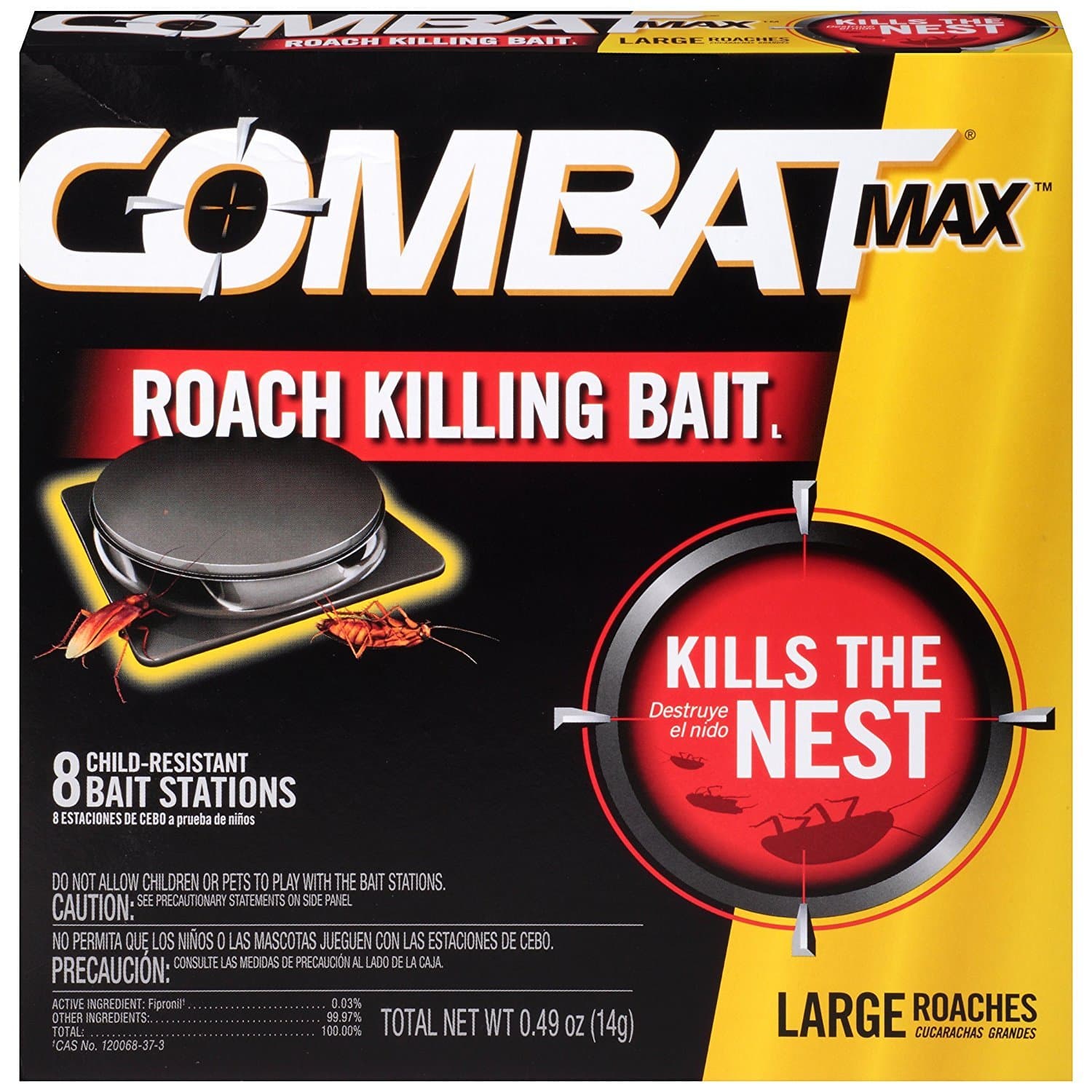 MAX Roach Killing Bait, Large Roach Bait Station, 8 Count