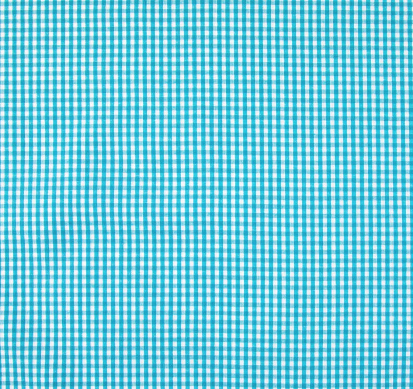 Gingham 1/8 Inch Checkered Poly Cotton Fabric by The Yard, 58”/60” Turquoise by NY Tarp