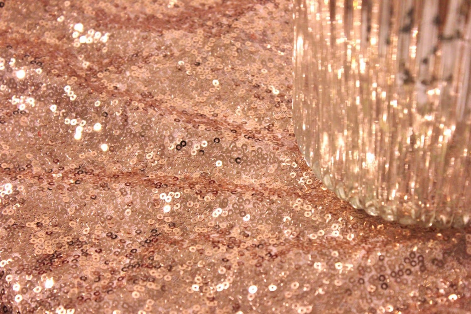 48" Rose Gold Sequin Sparkly Tree Skirt