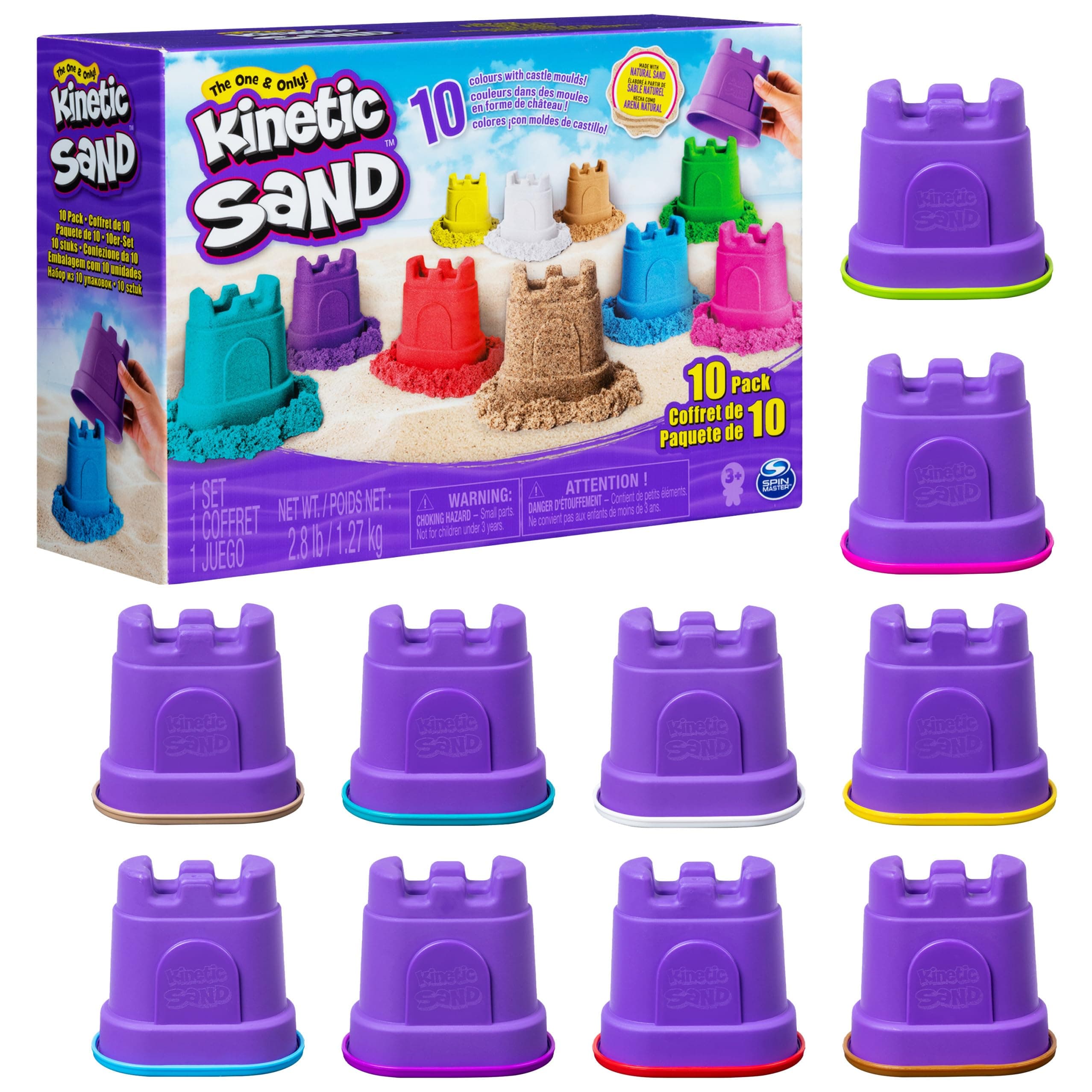 Kinetic Sand, Castle Containers 10-Color Pack