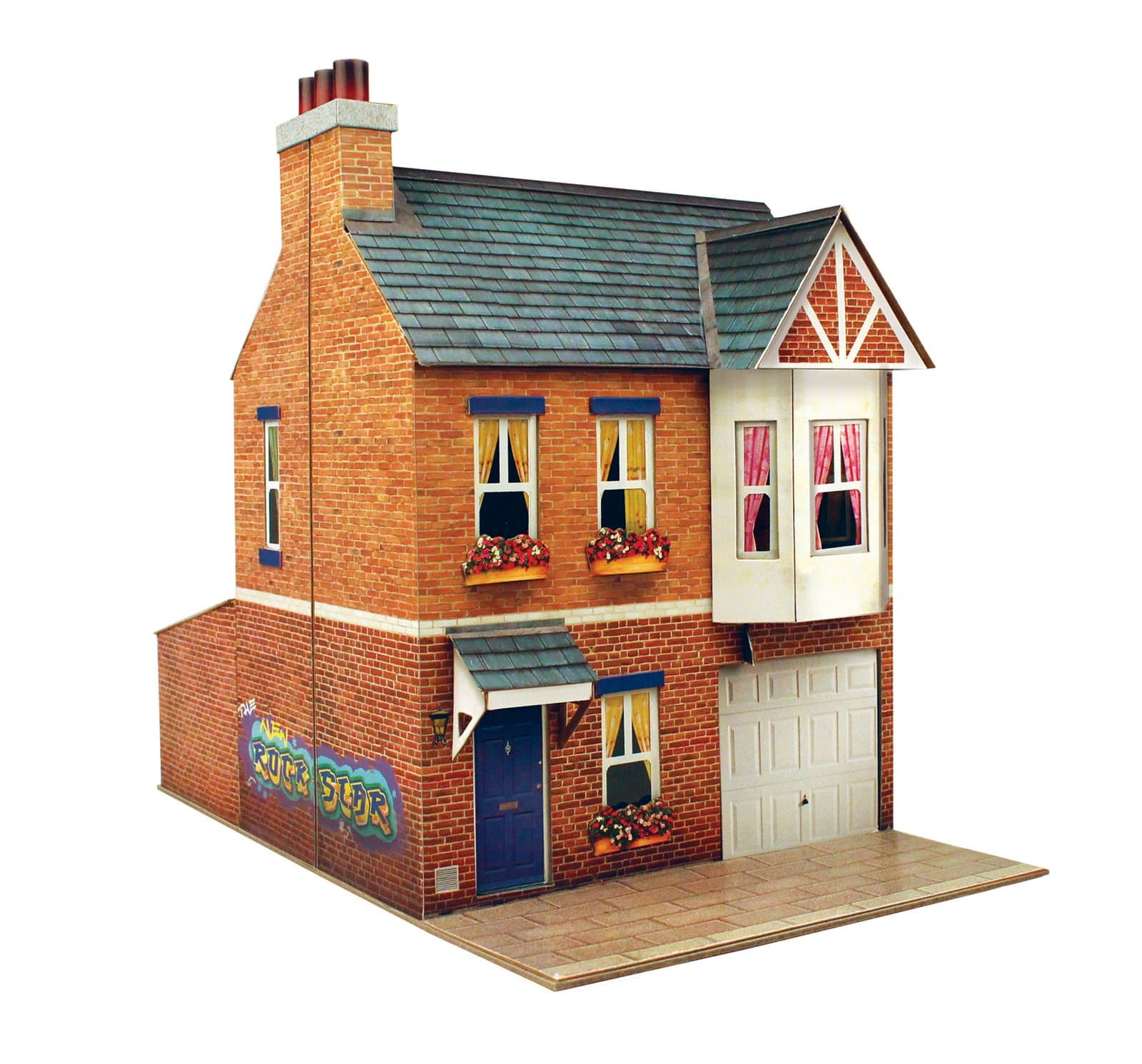 Row House Cardboard Model Making Kit 1:43 Scale (7mm) O Gauge