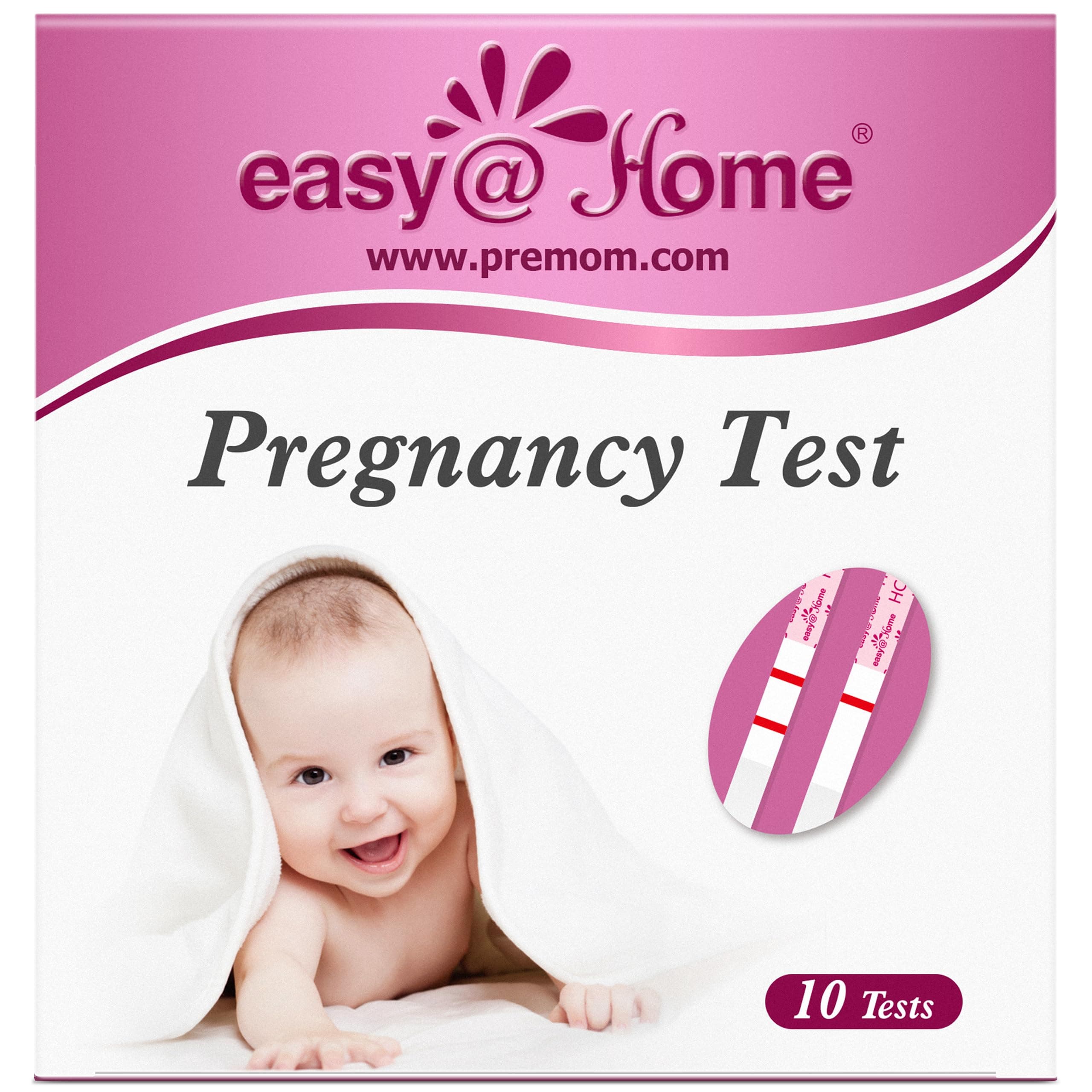 Pregnancy Test Strips Kit: 10 Pack hCG Test Strips - Early Detection Home Pregnancy Strips Bulk
