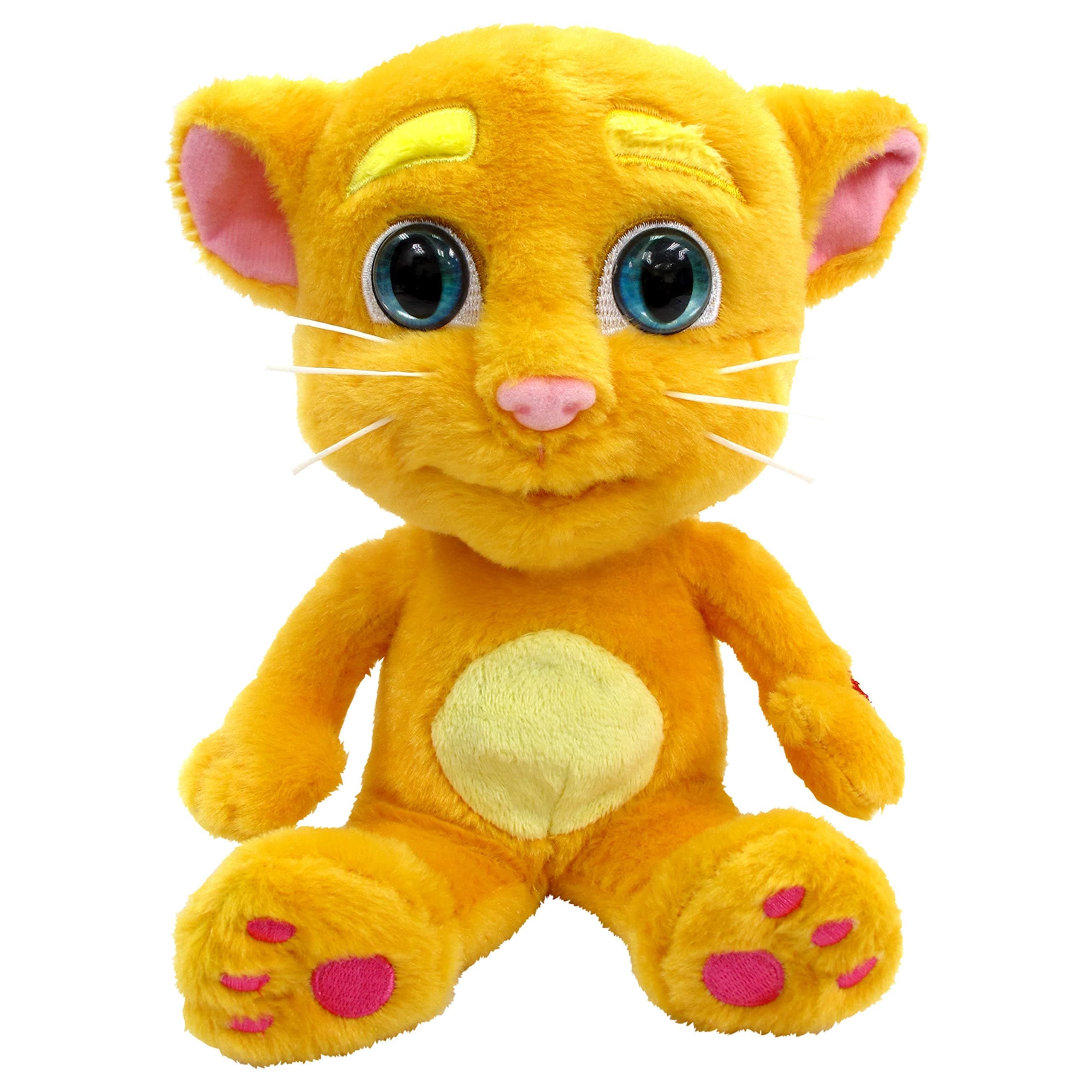 RELSY Talking Ginger Cat Soft Toy,Ginger Cat Teddy,Talking Tom and Friends Ginger Cat Plush Toy,Interactive Talkback Soft Toy Cat 12 Inch/30cm Tall
