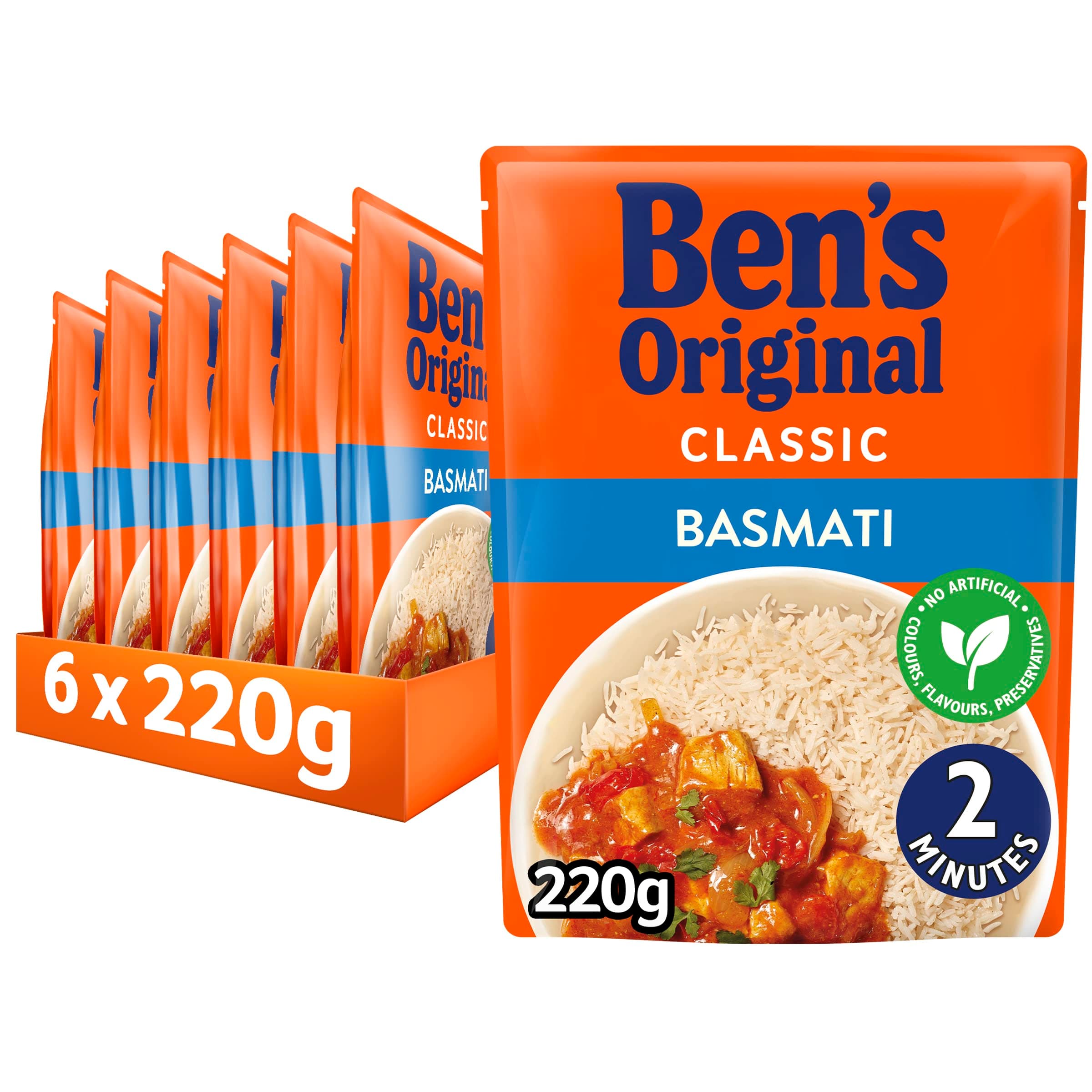 Basmati Microwave Rice, Bulk Multipack 6 x 220 g pouches