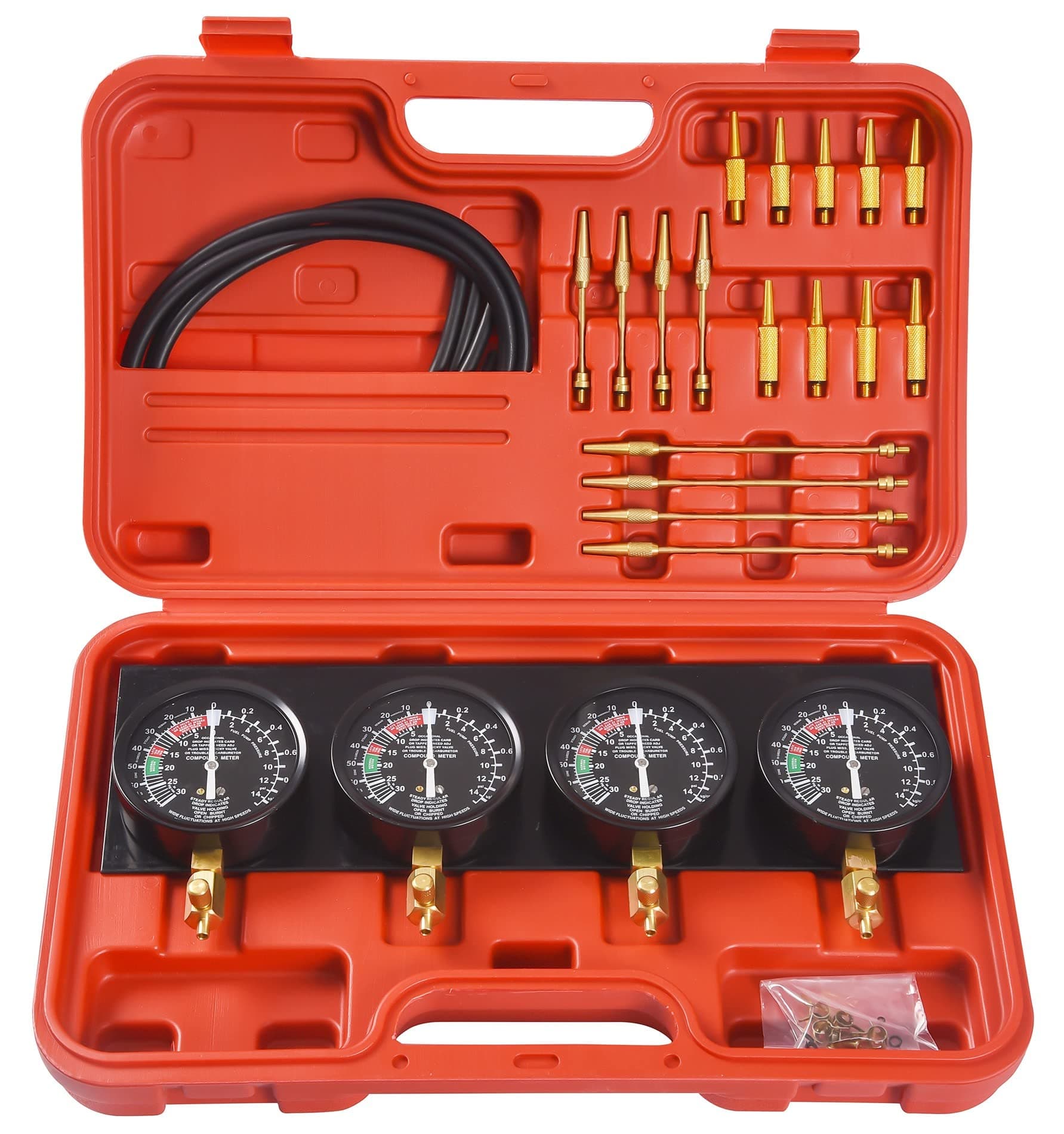 Motorcycle Fuel Vacuum Carburetor Synchronizer Synchronization Balancer Tool Kit 4 Cylinder Carb Sync Gauges Set