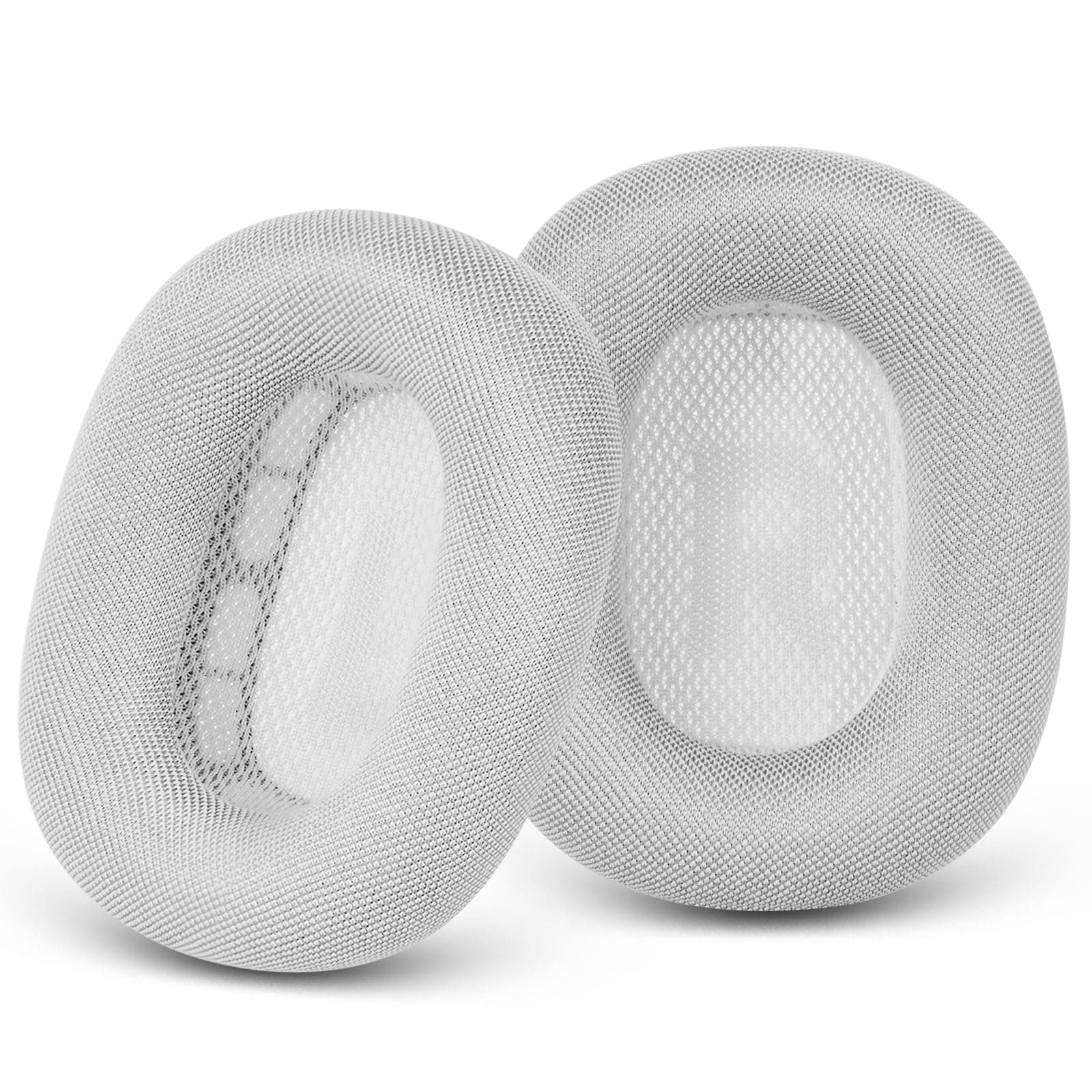 GEVO Upgraded Ear Cushions Replacement Earpads for Apple AirPods Max Headphones, Mesh Fabric Ear Pads Cover with Memory Foam and Magnet for AirPods Max (Silver)