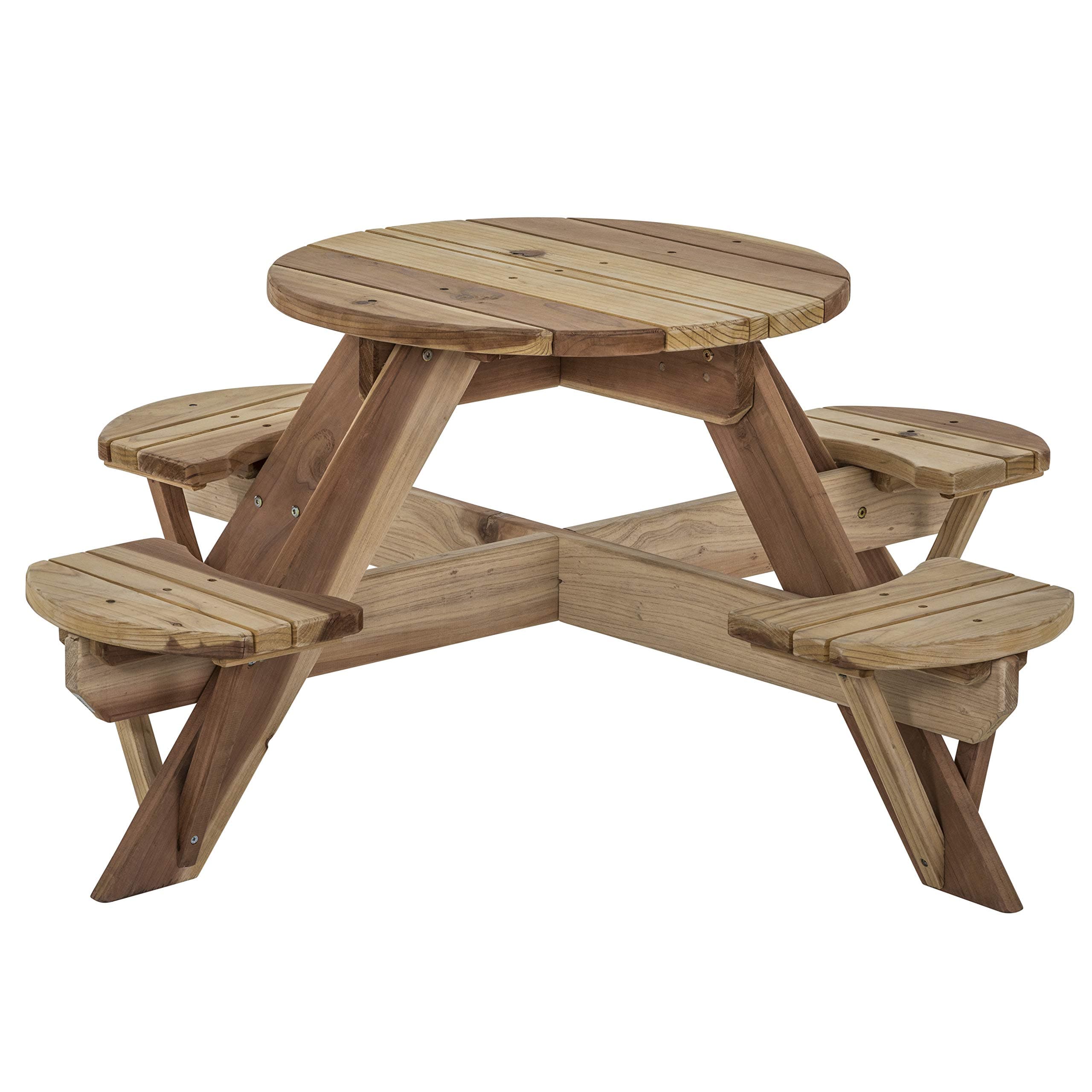 Jack & June Circular Redwood Picnic Table