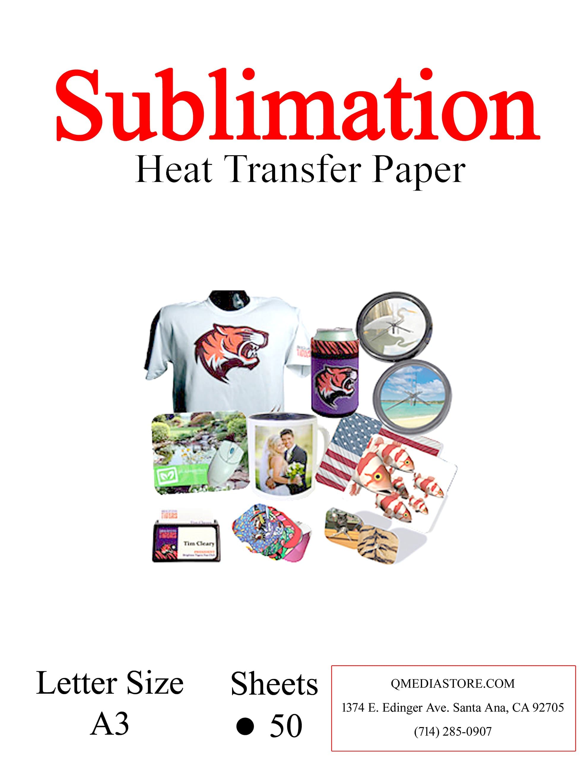 Dye Sublimation Paper 50-Sheets/Size A3