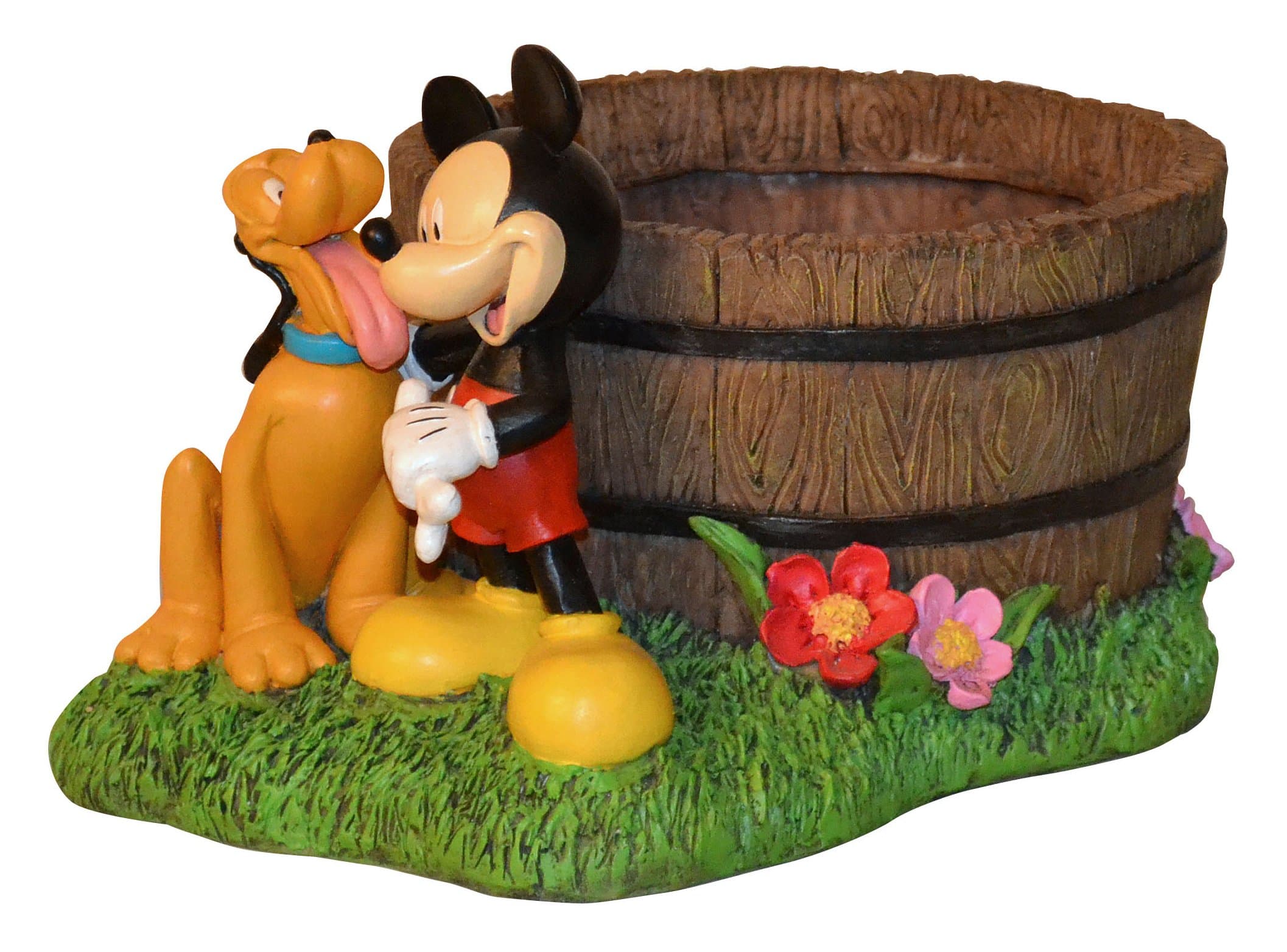 4055 Mickey Mouse and Pluto Planter, 12.125-Inch by 7.625-Inch by 8.375-Inch