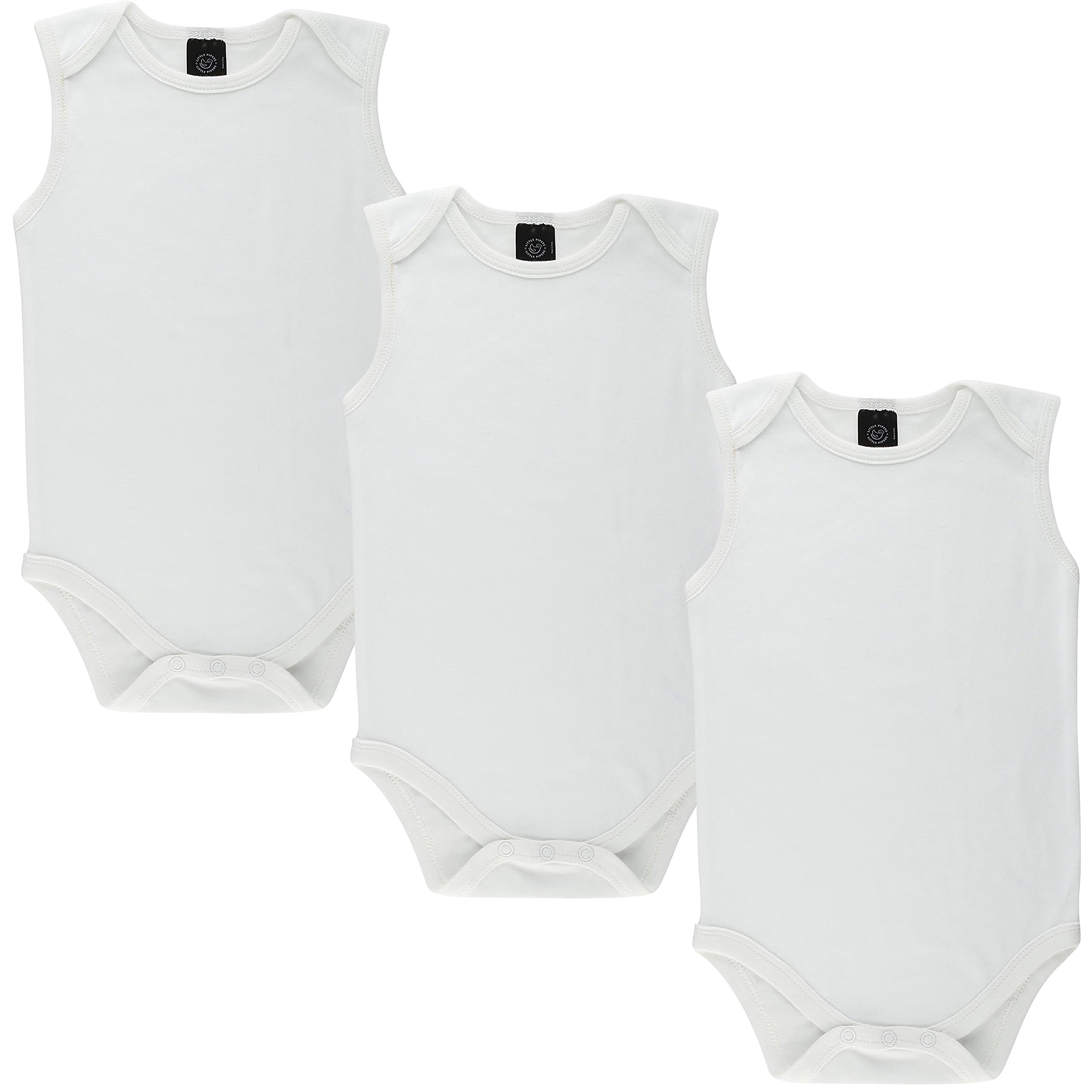 Baby Soft Natural Cotton White Undershirts Bodysuits