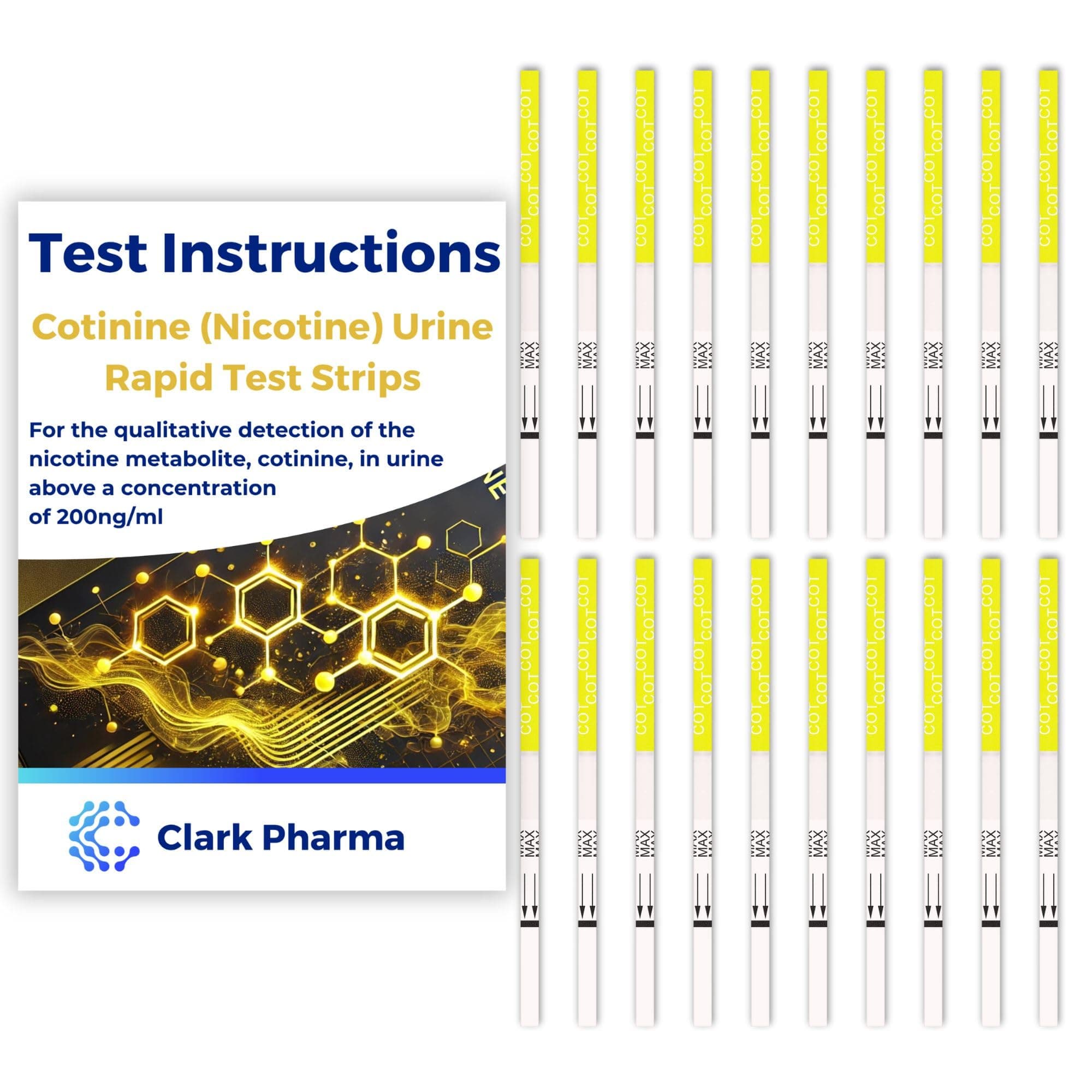 20 x Vape Test Kit | Smoking Test Kit | Nicotine Test Kit | Urine Test Kit to Tell if Someone has Been Inhaling Nicotine (Cotinine) | Vaping Test Kit