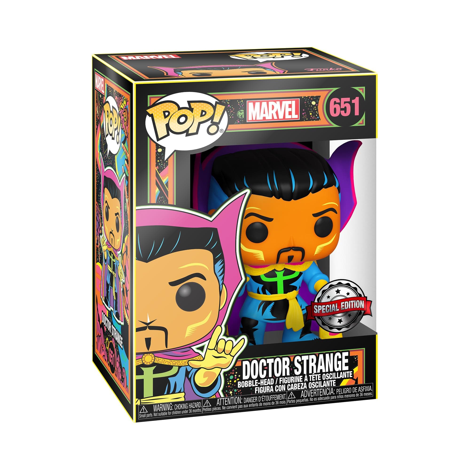 POP! Marvel: Black Light - Dr. Doctor Strange - Marvel Comics - Collectable Vinyl Figure - Gift Idea - Official Merchandise - Toys for Kids & Adults - Comic Books Fans