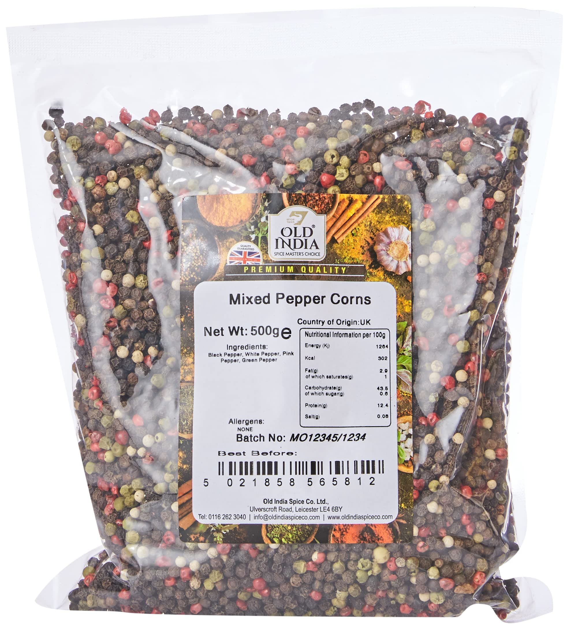 Old India Mixed Pepper Corns 500 g
