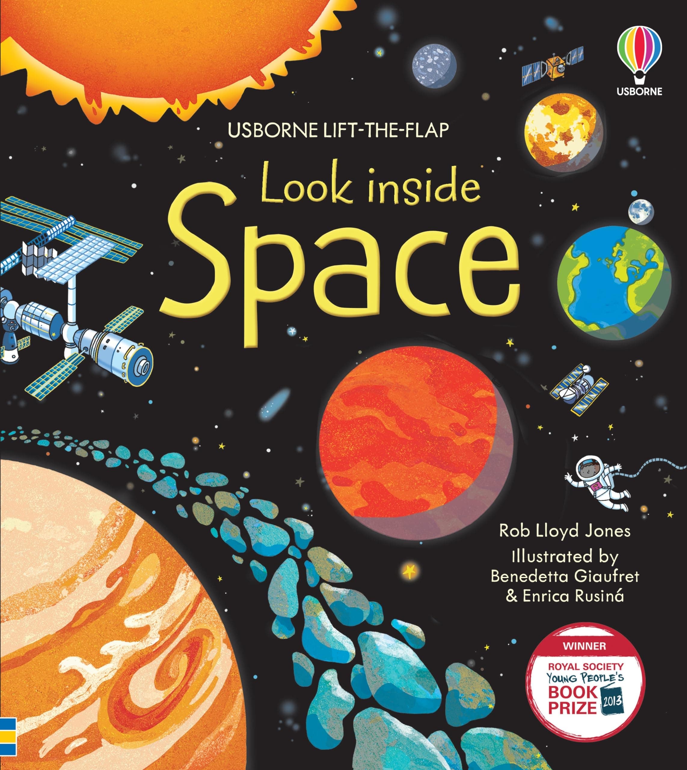 Look Inside Space: An Interactive Lift-the-Flap Book about the Moon, Stars, and the Universe for Children (Ages 5-7)