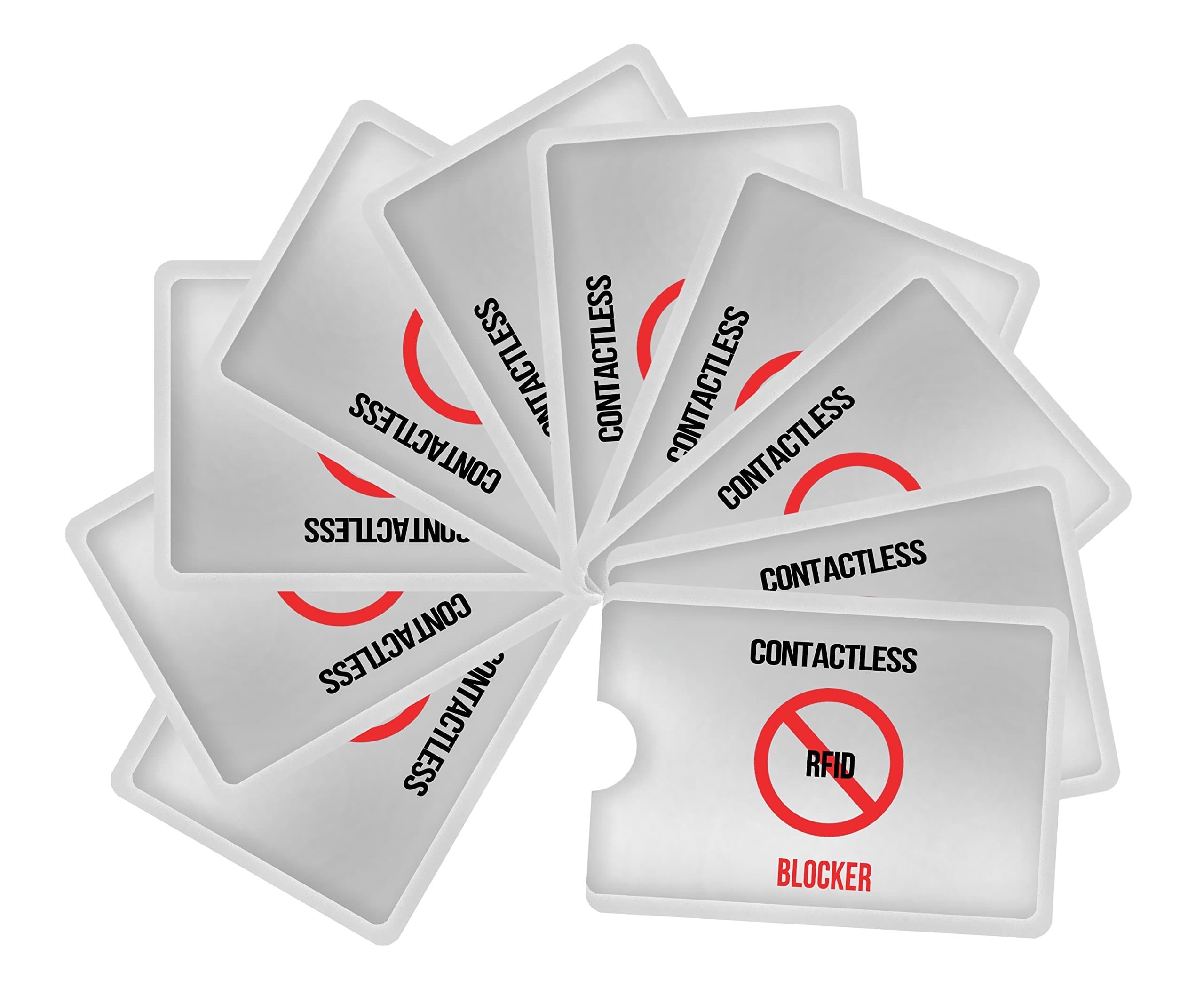 Pack Of 10 RFID Blocking Secure Credit Card Holder Debit Card Contactless ID Anti Theft Proof Protector