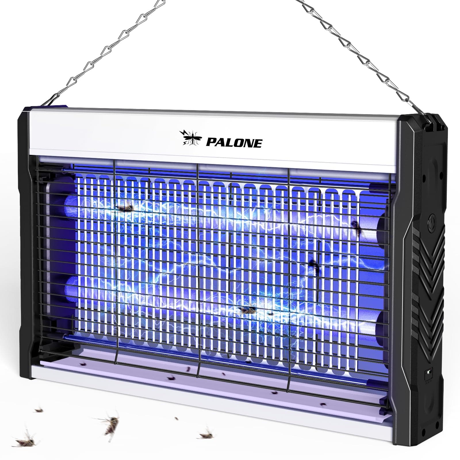 PALONE Fly Killer, Powerful Electric Fly Zapper, UV Light Insect Bug Catcher, USB Electronic Mosquito Trap Repellent, Removable Washable Tray, Bug Zapper for Indoor Commercial Industrial Domestic Use