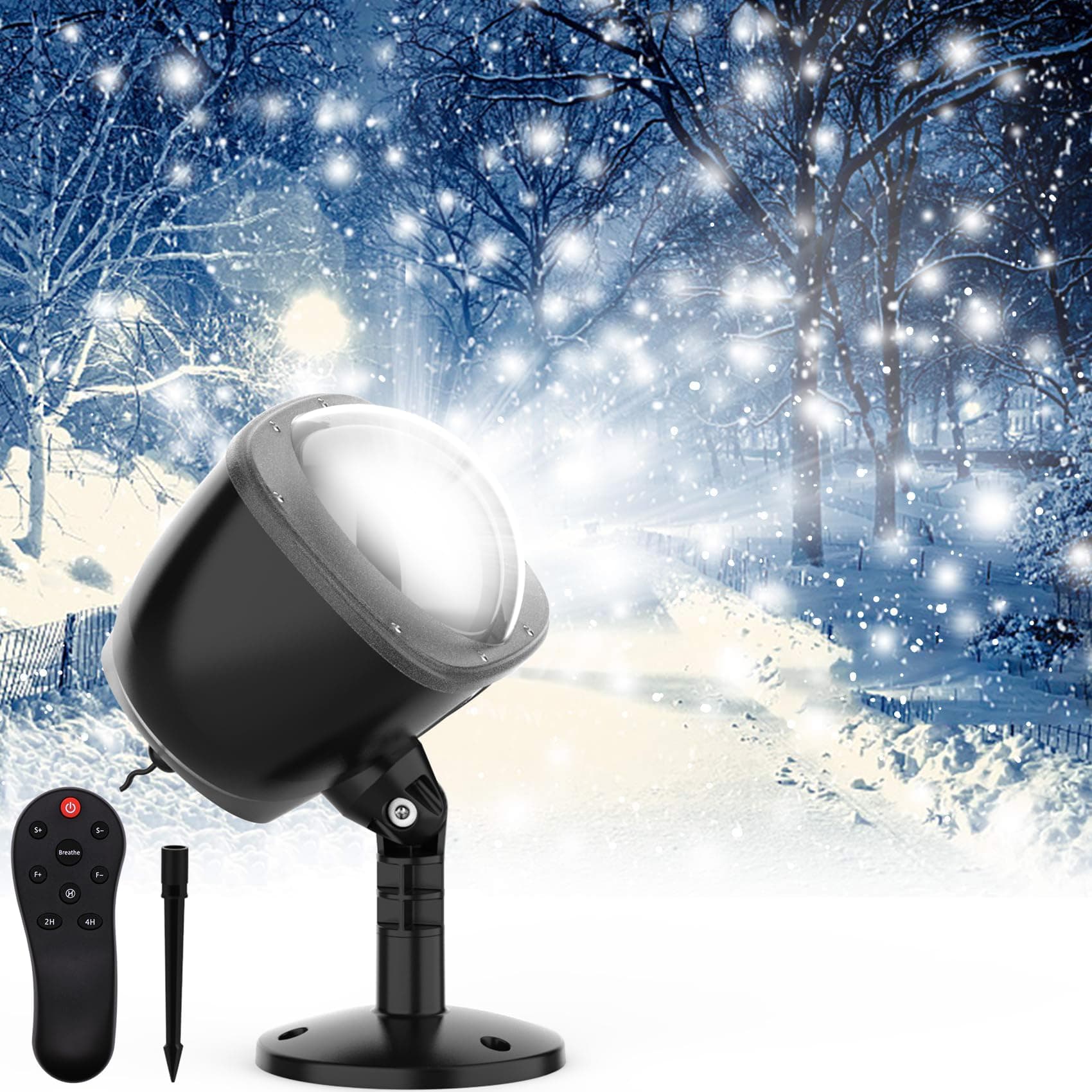 Christmas Snowfall Projector Lights Outdoor,Snow Falling Projector Lamp Dynamic Snow Effect Christmas Dot Decorations Lighting for Xmas House.Garden Yard, Party,Club, Landscape