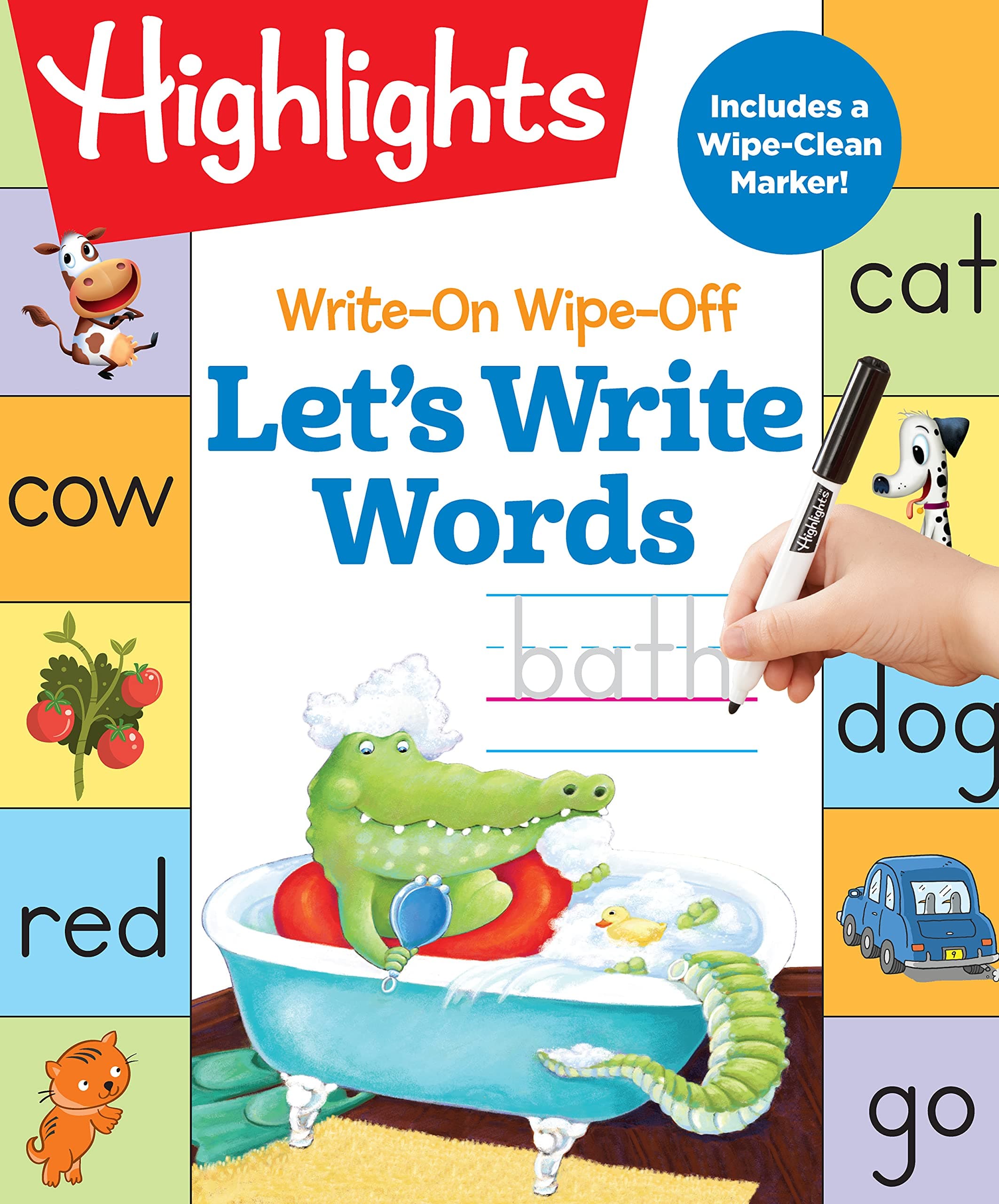 Write-On Wipe-Off Let's Write Words (Highlights™ Write-On Wipe-Off Fun to Learn Activity Books) Spiral-bound – March 27, 2018