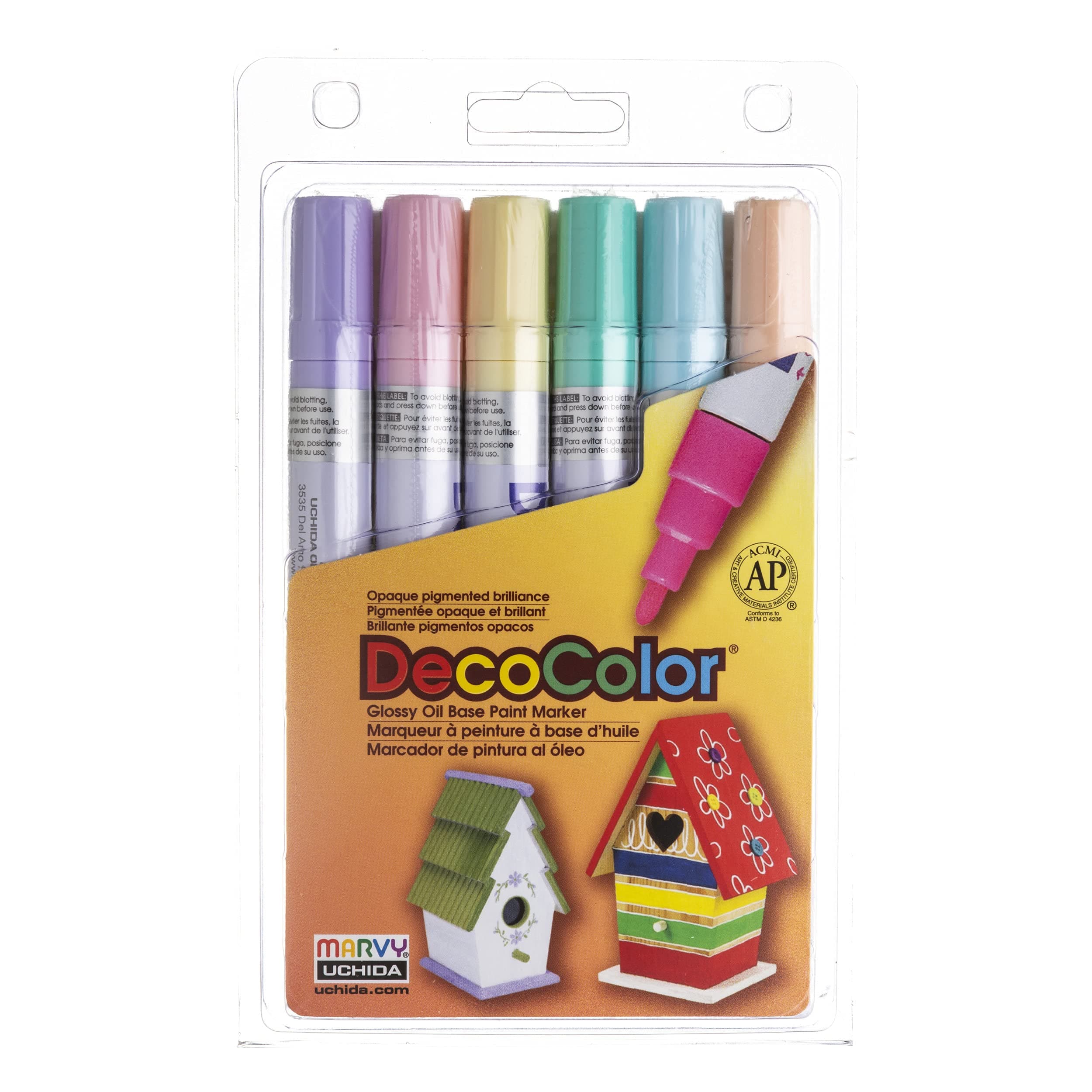 Marvy DecoColor Glossy Oil Base Paint Markers