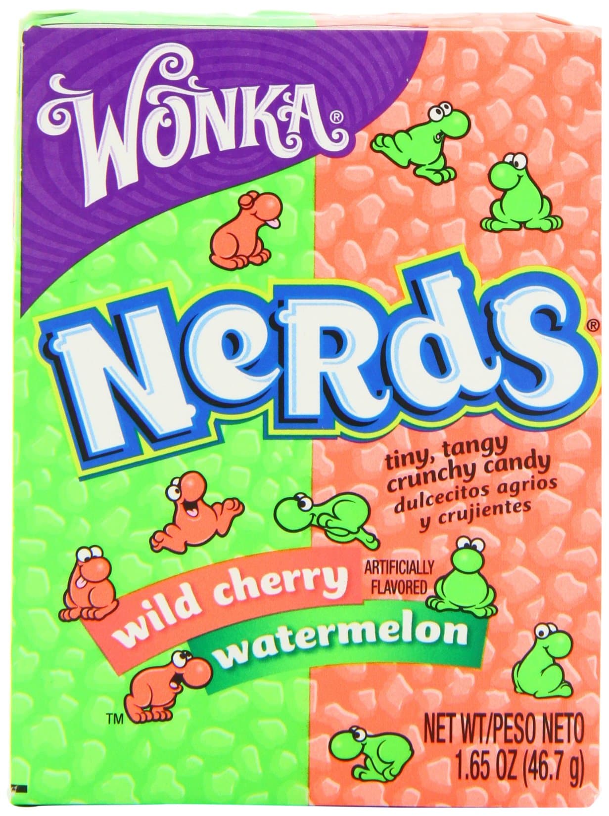 Wonka Nerds Watermelon and Wild Cherry 46.7 g (Pack of 9)