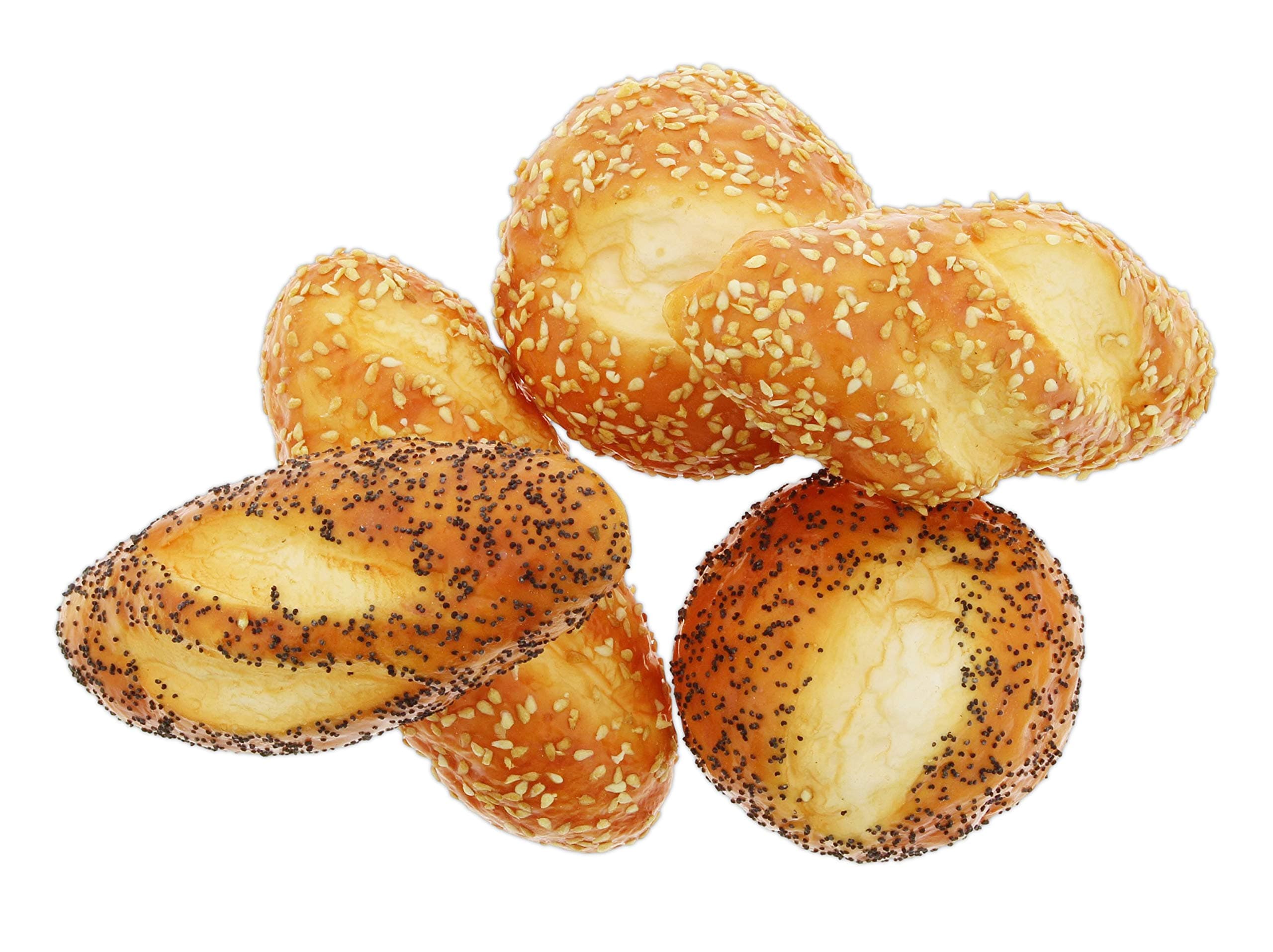 Set of 5 Assorted Fake Bread Rolls Replica Props