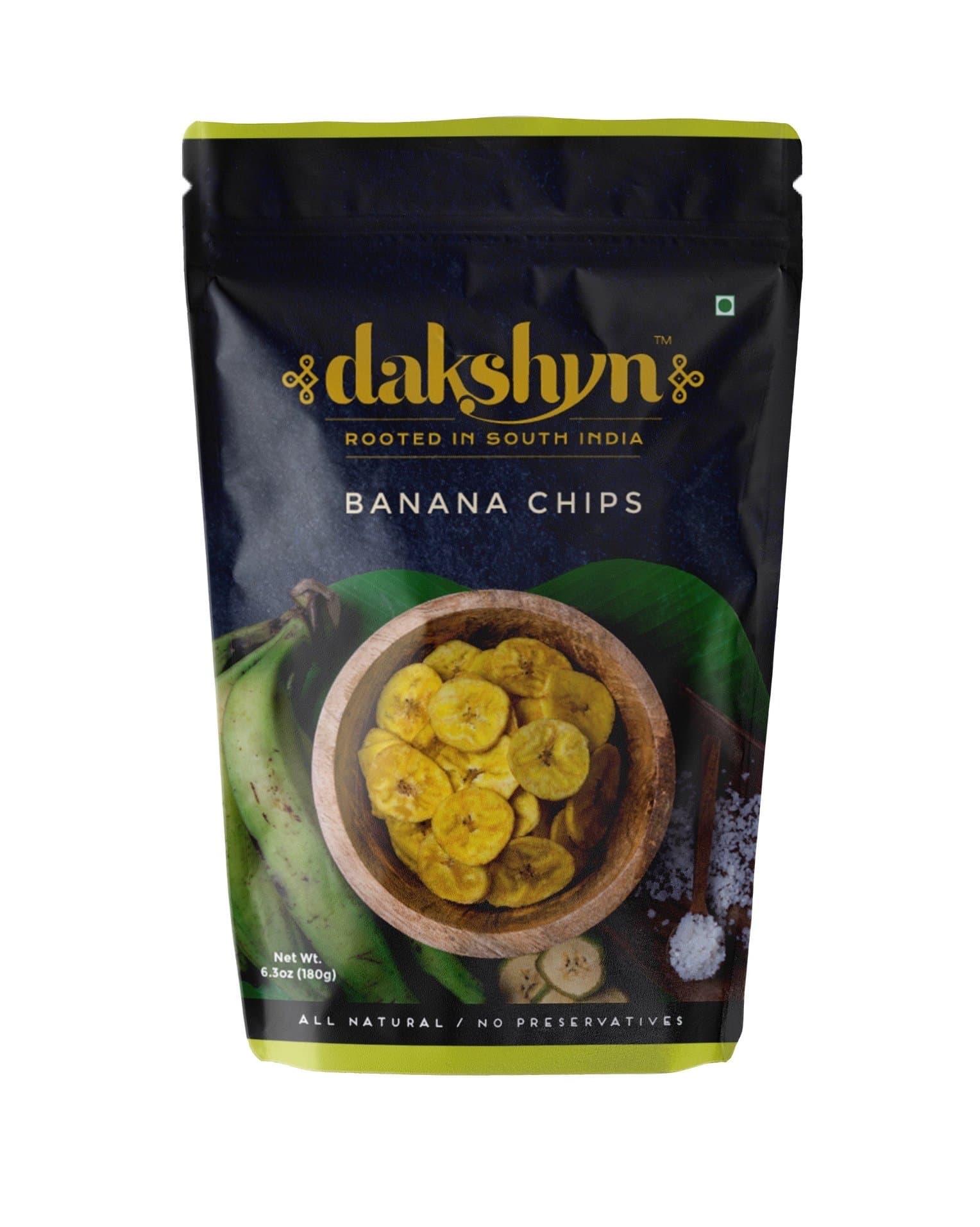 Dakshyn Banana Chips - [Multipack - 180g x 12]