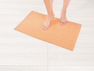 American Soft Linen Bath Rug, 17 in 24 in 100% Cotton Bath Mats Rugs for Bathroom, Slip Reducer Washable Shaggy Form Area Rugs, Malibu Bath Rug