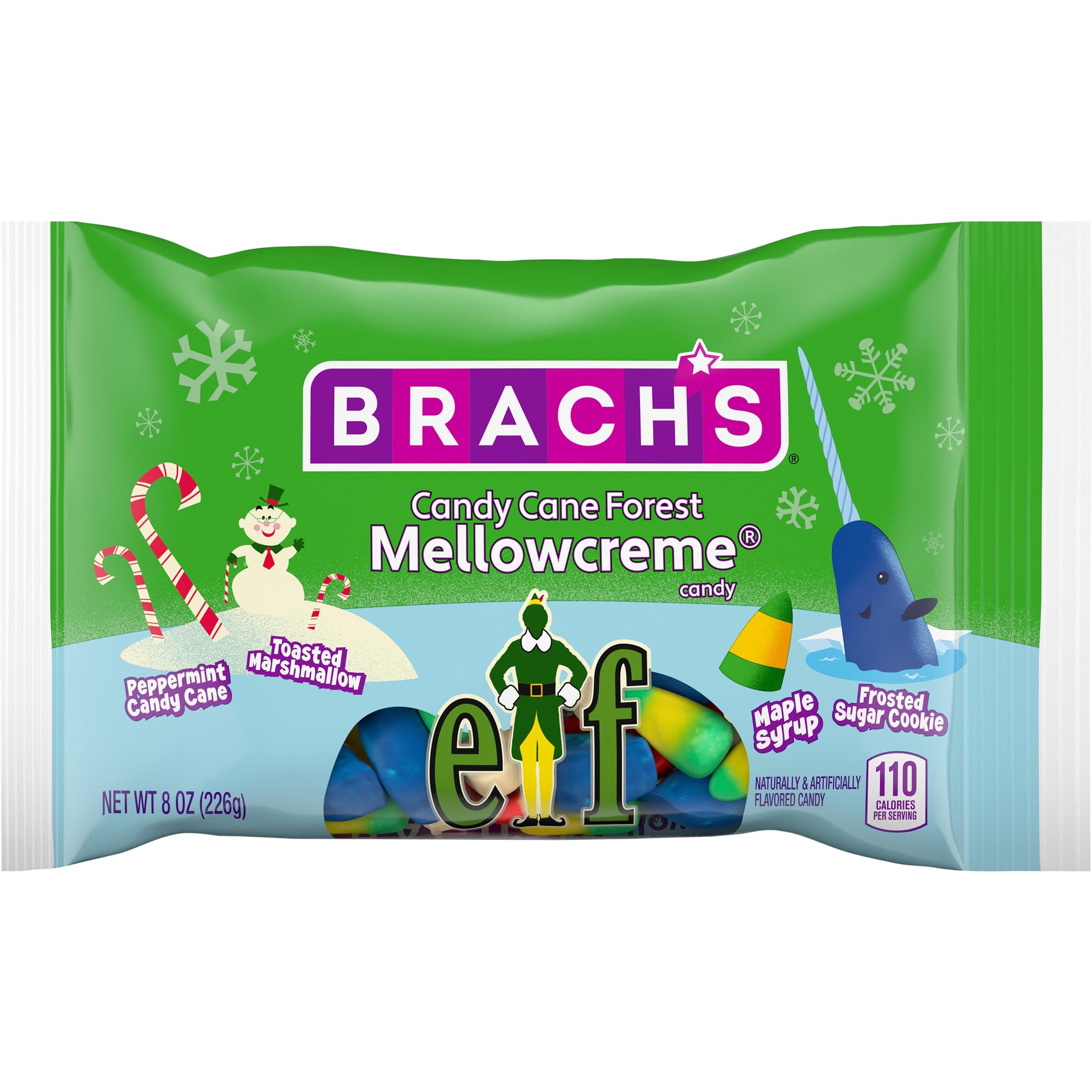 Brach's Elf Candy Cane Forest Mellowcremes 8oz (226g)