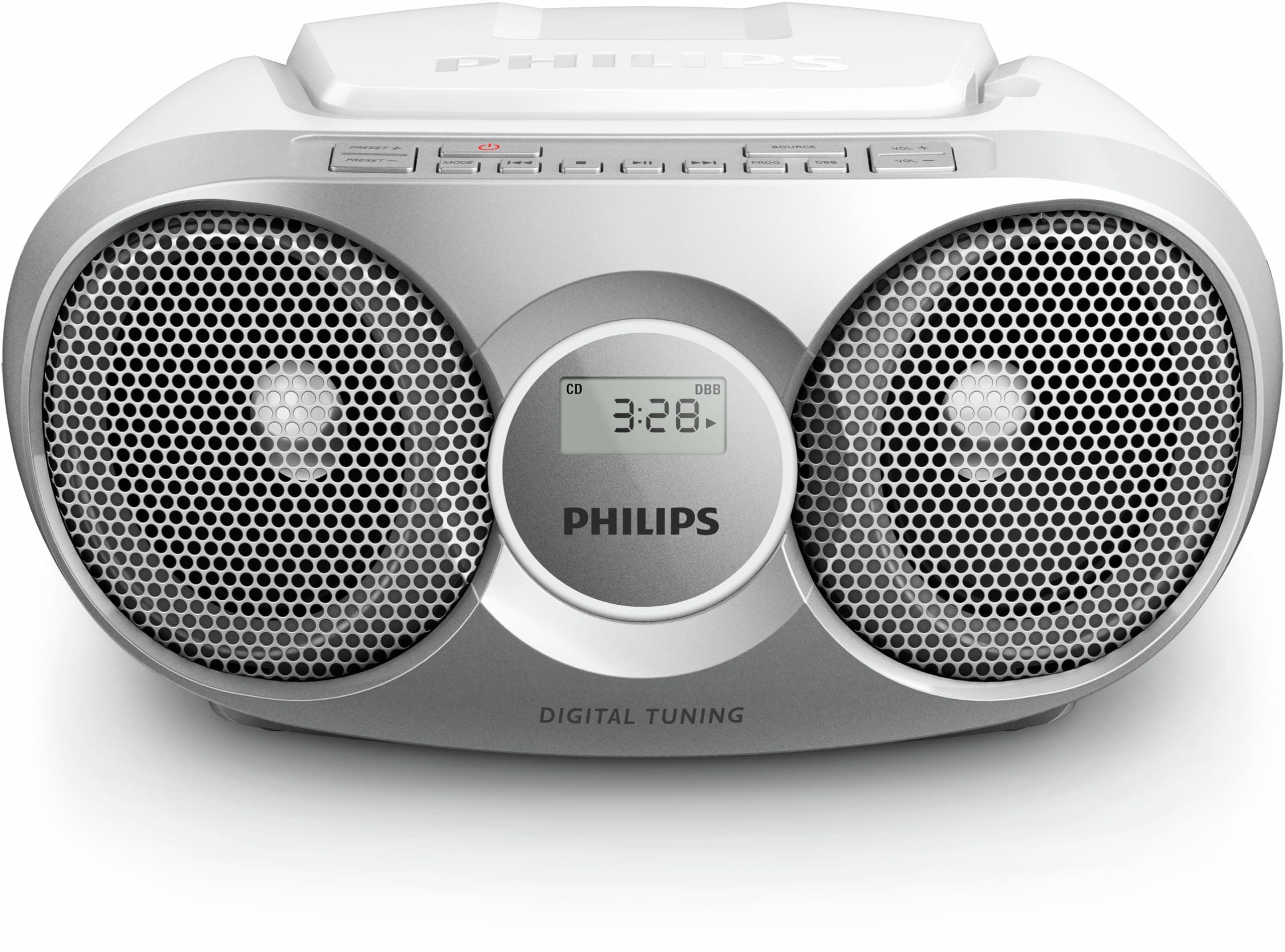 portable CD player/digital FM, dynamic bass boost, audio input/radio CD Philips AZ215B/12, AZ215S/12, silver