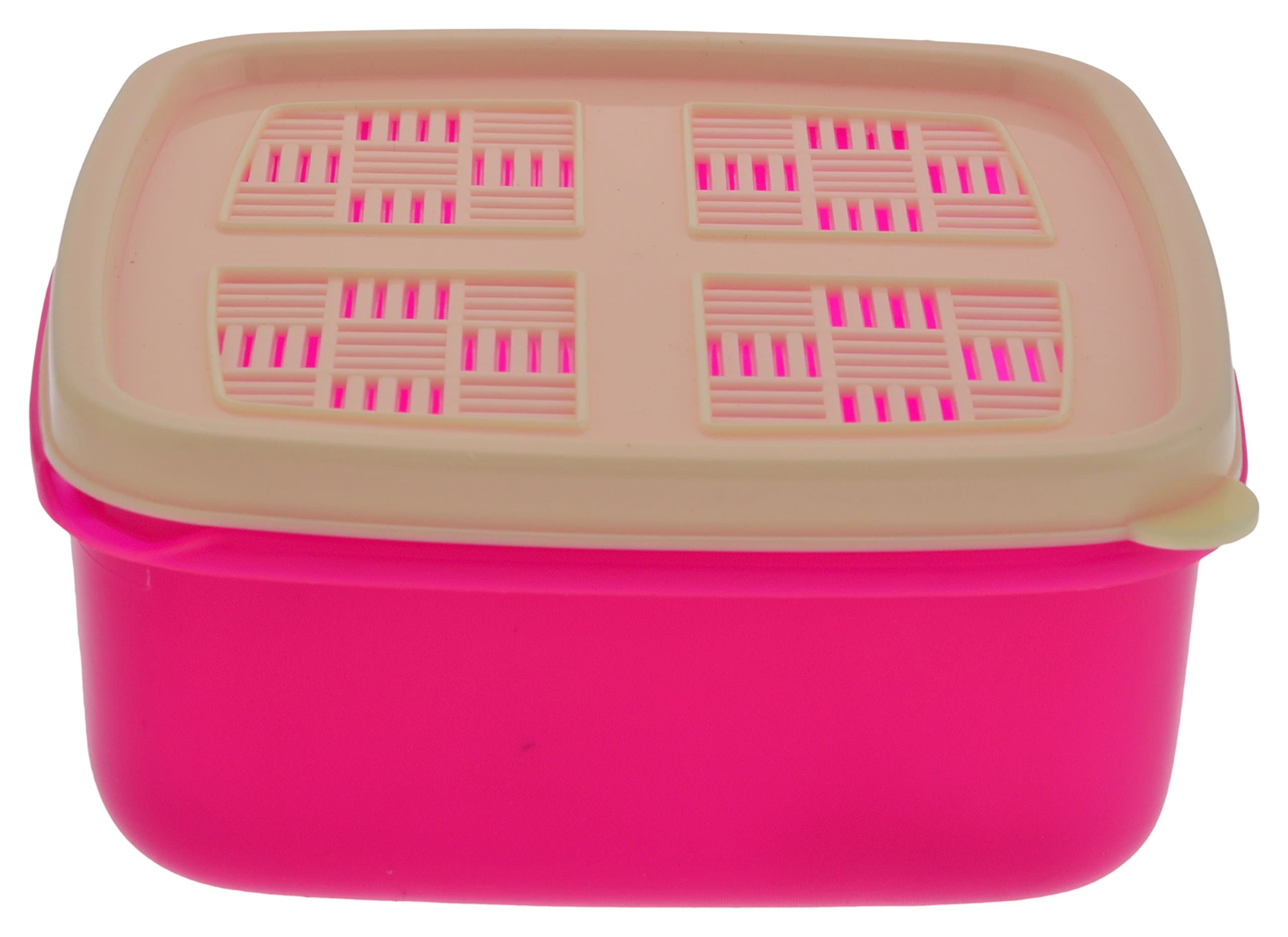 Regalo Plastic Storage Container with Open Vants Lid, 200 ml, 1-Piece, Pink