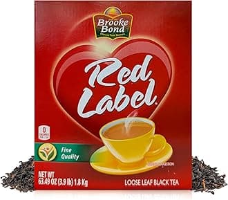 - Brooke Bond Red Label | Loose Tea | Premium Quality | Indian Black Tea | Authentic Indian Chai Blend | Suitable for Milk Chai | Refreshing Flavor | 1800 Grams (Pack of 1)