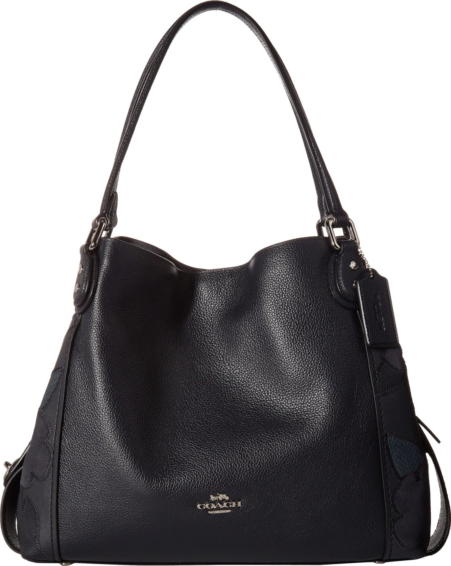 Coach Patchwork Tea Rose Edie 31 Shoulder Bag Sv/Navy One Size