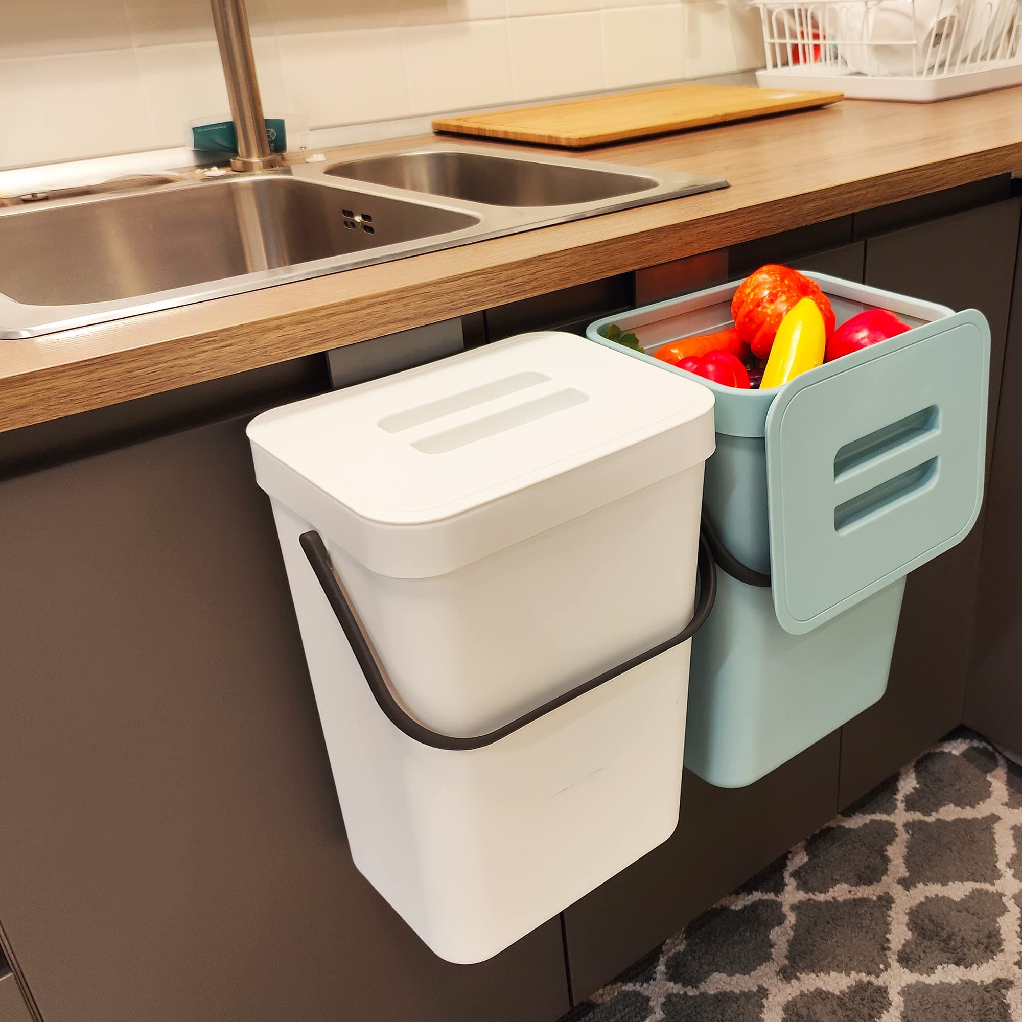 12L Trash Can- White