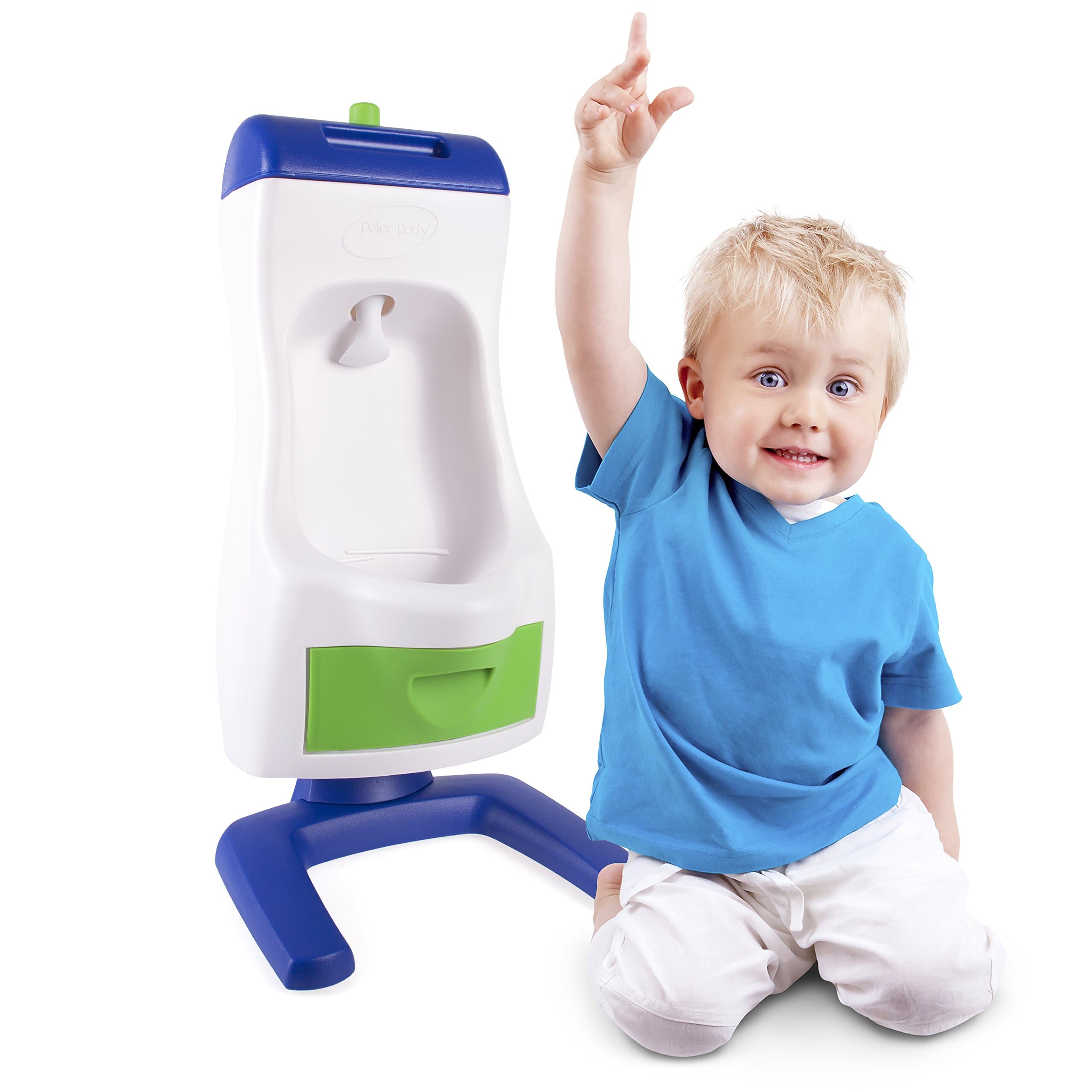 Peter Potty Flushable Toddler Urinal with Adjustable Height Working Flush System Removable Tray No Plumbing Required Ideal for Boys Aged 18 Months to 4 Years