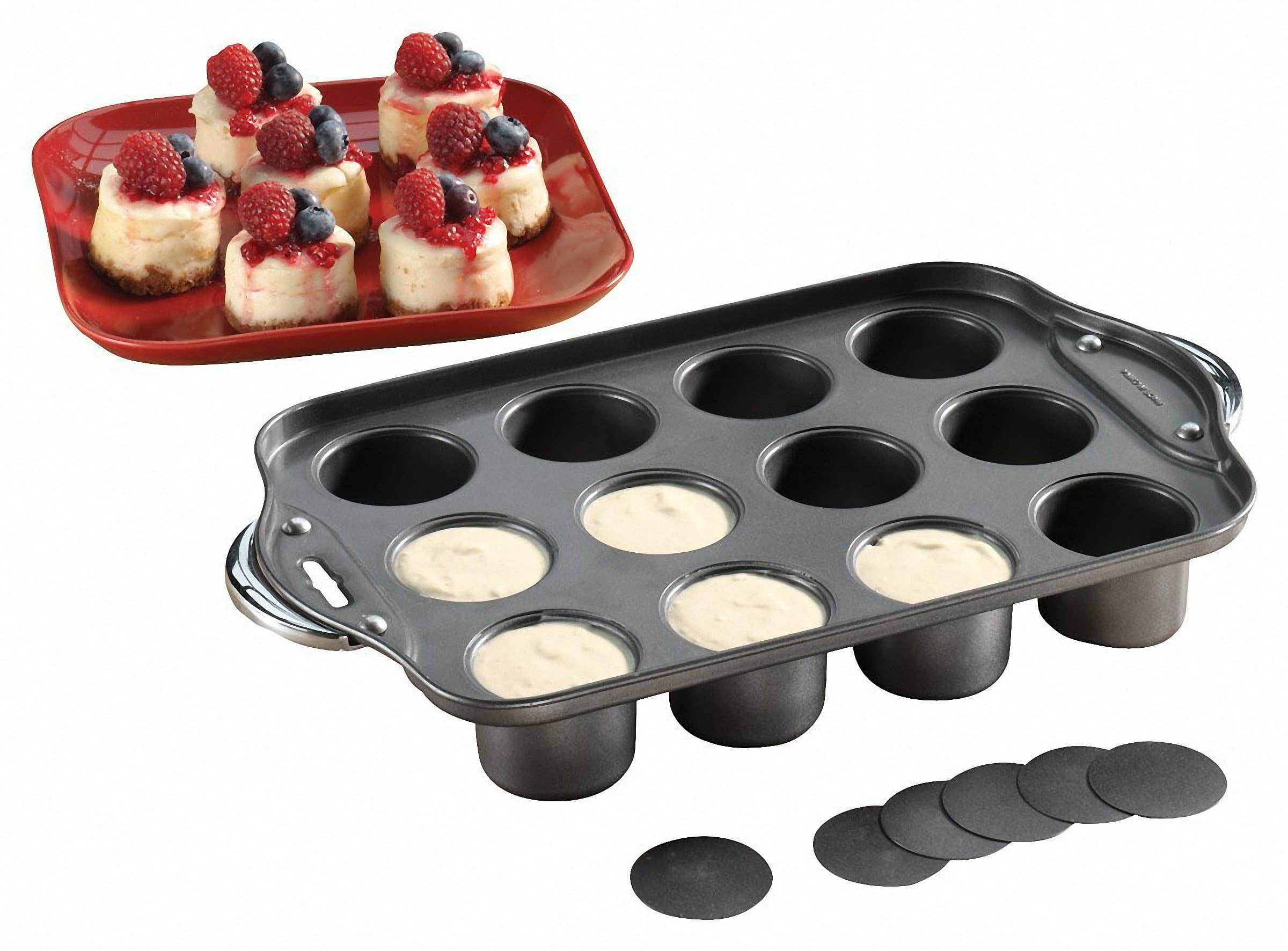 NON-STICK MINI CHEESECAKE PAN - MAKES 12 INDIVIDUAL MINI CHEESECAKES!