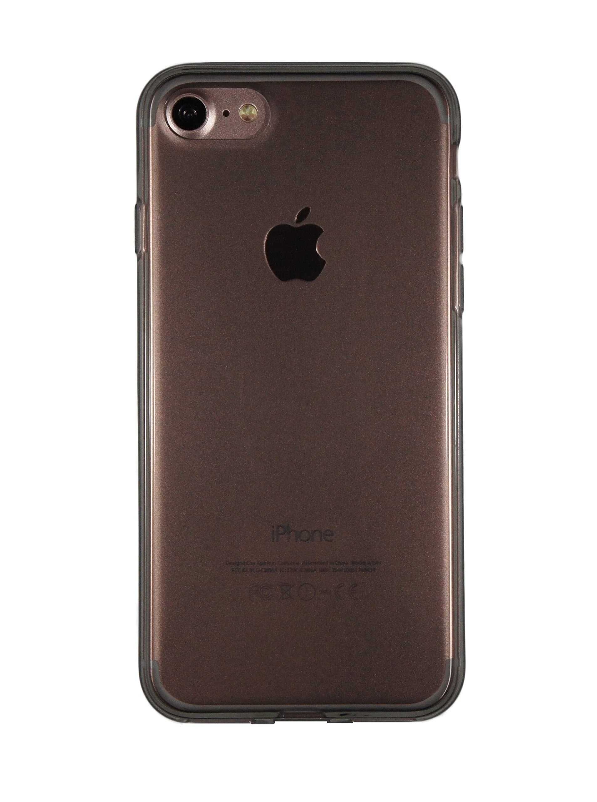 iPhone 7 Case, Slim Transparent Flexible Crystal Clear Soft Durable Rubber TPU Shock Absorbent Cover for iPhone 7 4.7-inch (LUMI Series) (Clear Black)