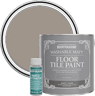 Rust-Oleum Brown Washable Matt Floor Tile Paint - Whipped Truffle 2.5L