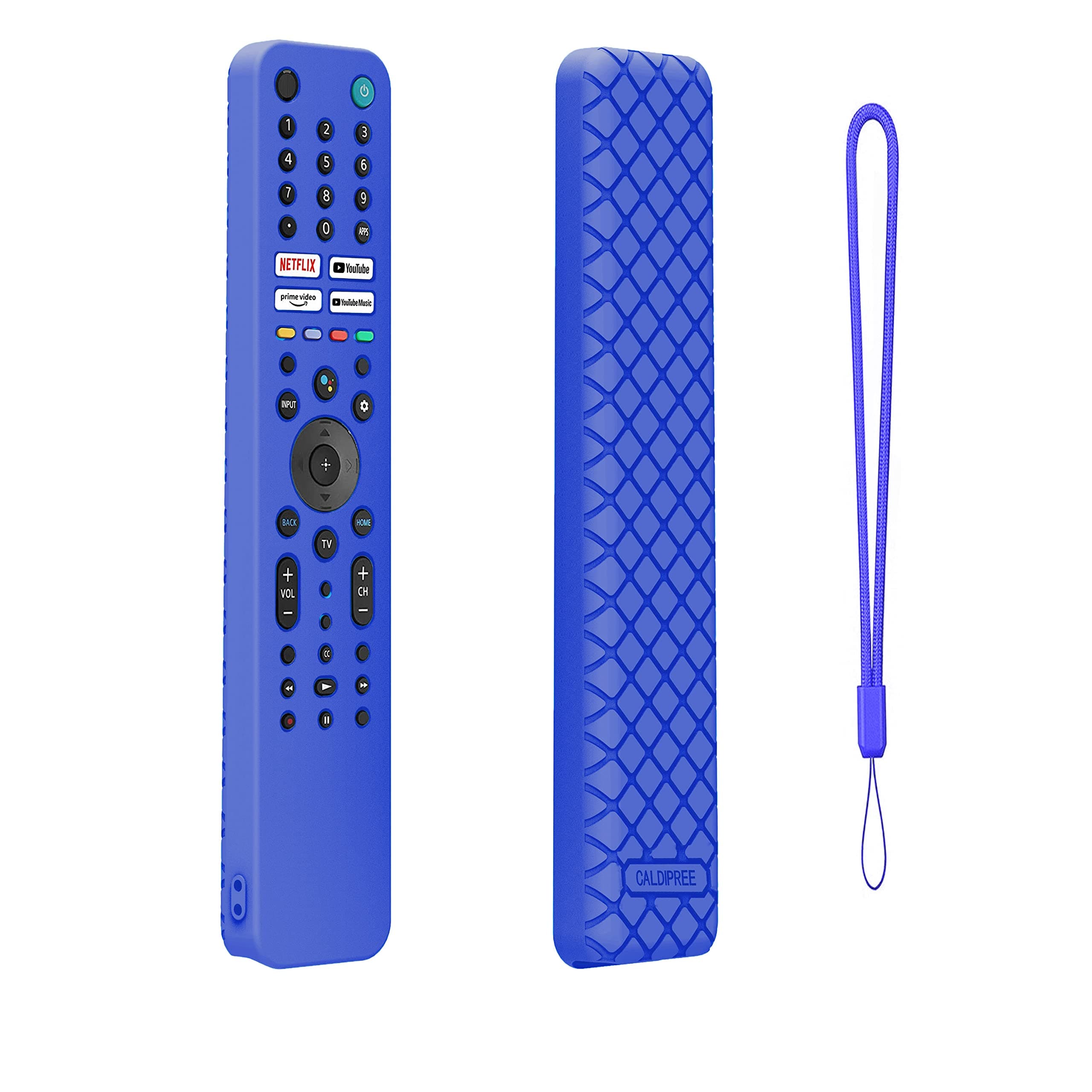 Silicone Remote Cover Case Pouch Compatible for RMF-TX520P Remote Case for Sony Smart Tv Voice Remote with Remote Loop (Dark Blue)