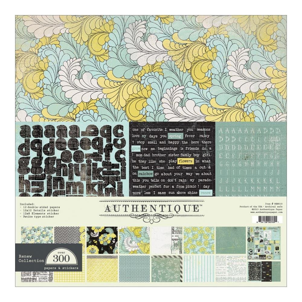 Authentique Paper - Renew Collection Kit 12"X12" -