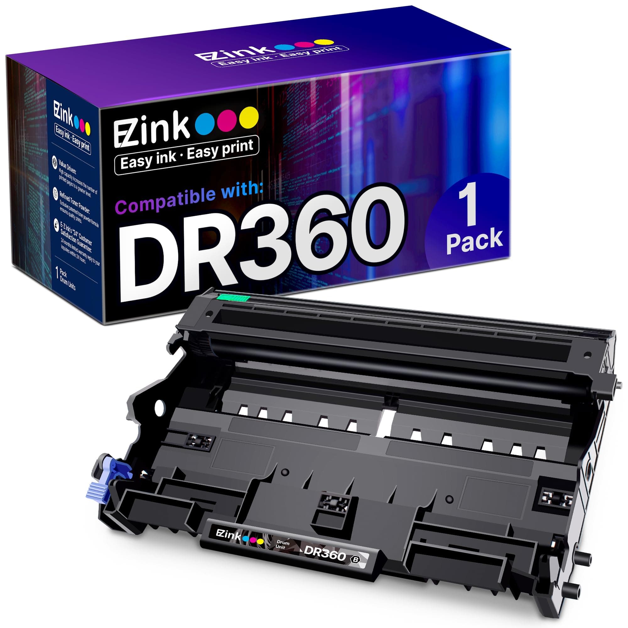 E-Z Ink Compatible Drum Unit Replacement for Brother DR360 DR 360 to use with DCP-7040 DCP-7030 MFC-7840W MFC-7340 MFC-7440N HL-2140 HL-2170W HL-2150N (1 Drum Unit)